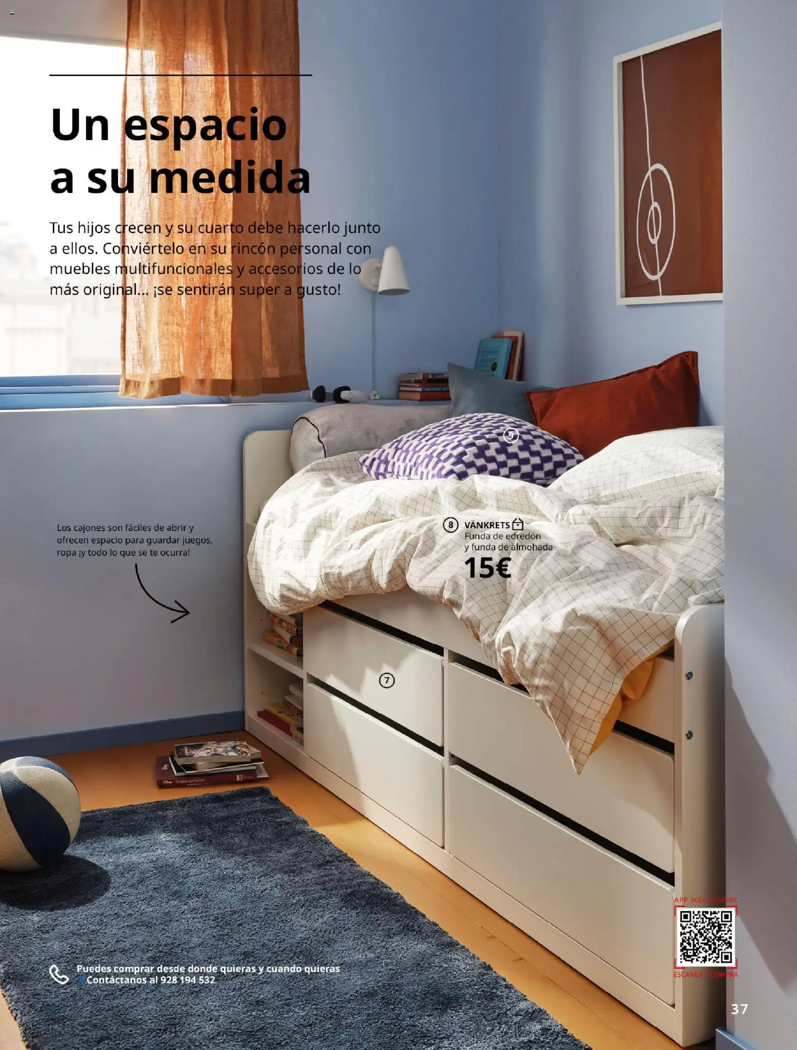 Catálogo IKEA  y los niños  │ válido desde el 06.03.2026 | Página: 37 | Productos: Edredón, Ropa, Funda, Almohada