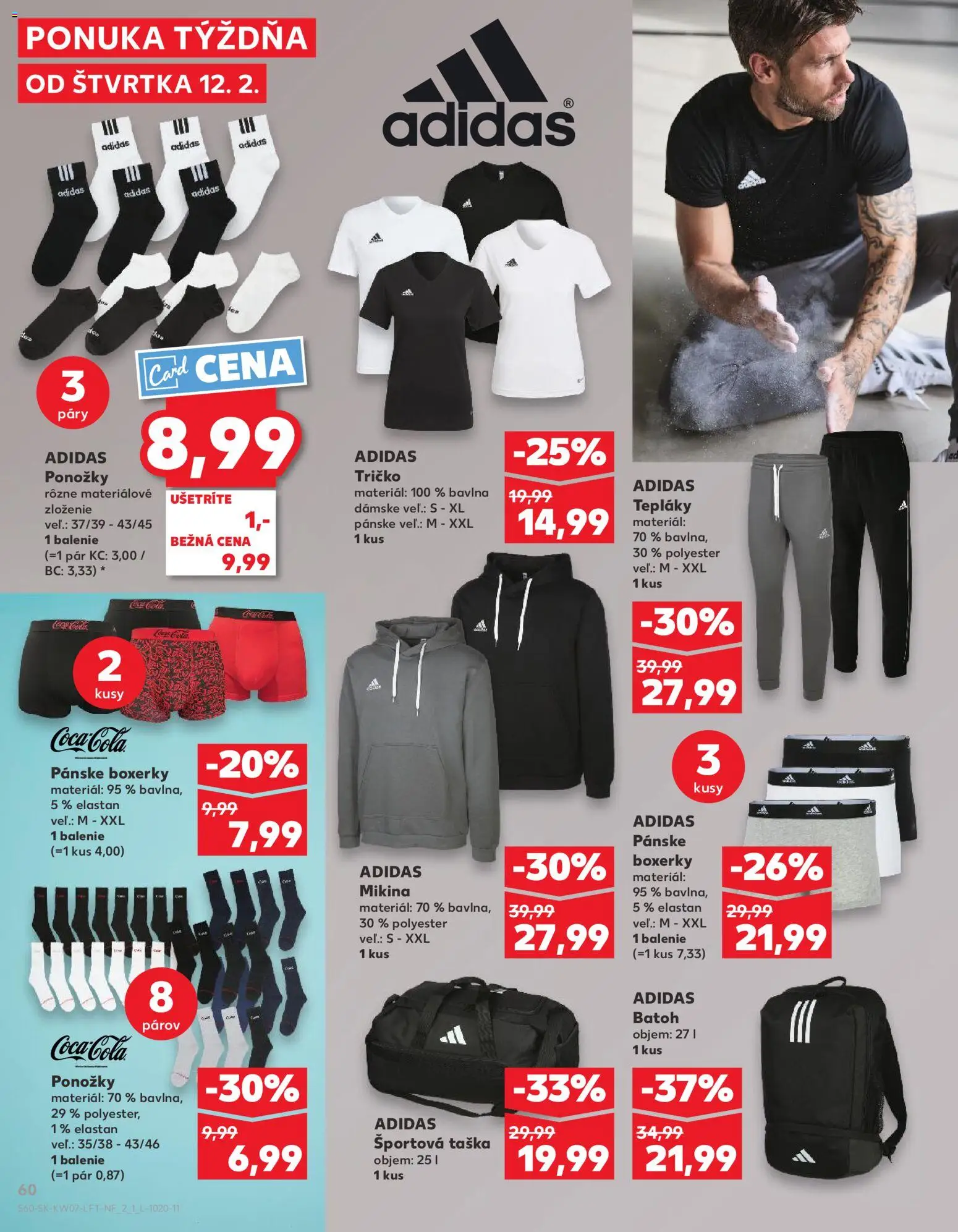 Nové Kaufland akcie – leták je platný od 12.02.2026 | Strana: 60 | Produkty: Tričko, Mikina, Batoh, Taška