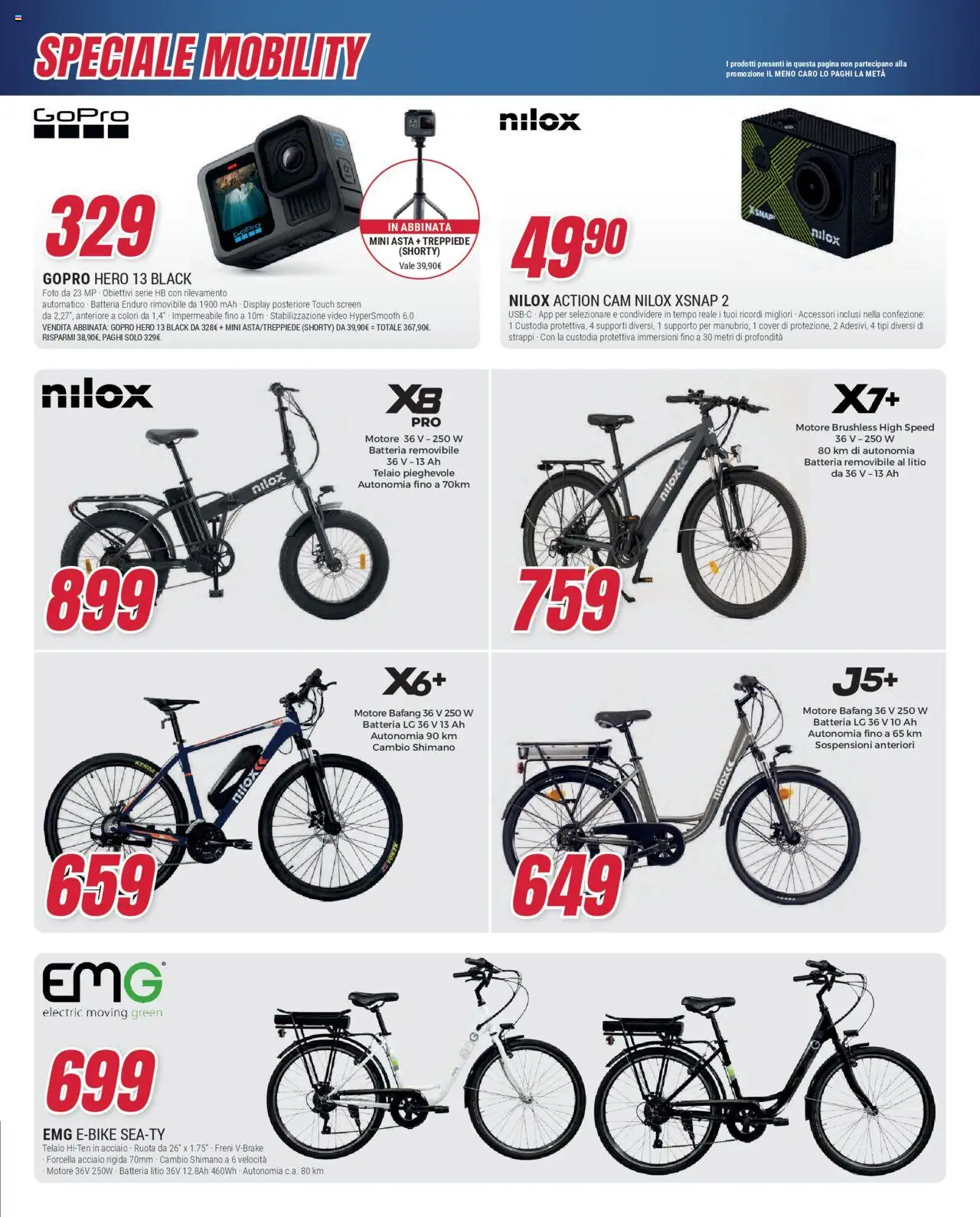 Volantino Trony del 21.08.2025 | Pagina: 12 | Prodotti: Action cam, Video, Batteria
