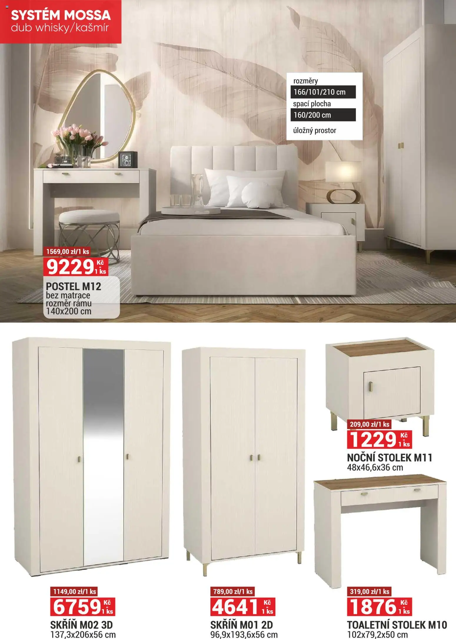 Merkury Market leták od 01.04.2026 | Strana: 19 | Produkty: Toaletní stolek, Noční stolek, Stolek, Skříň