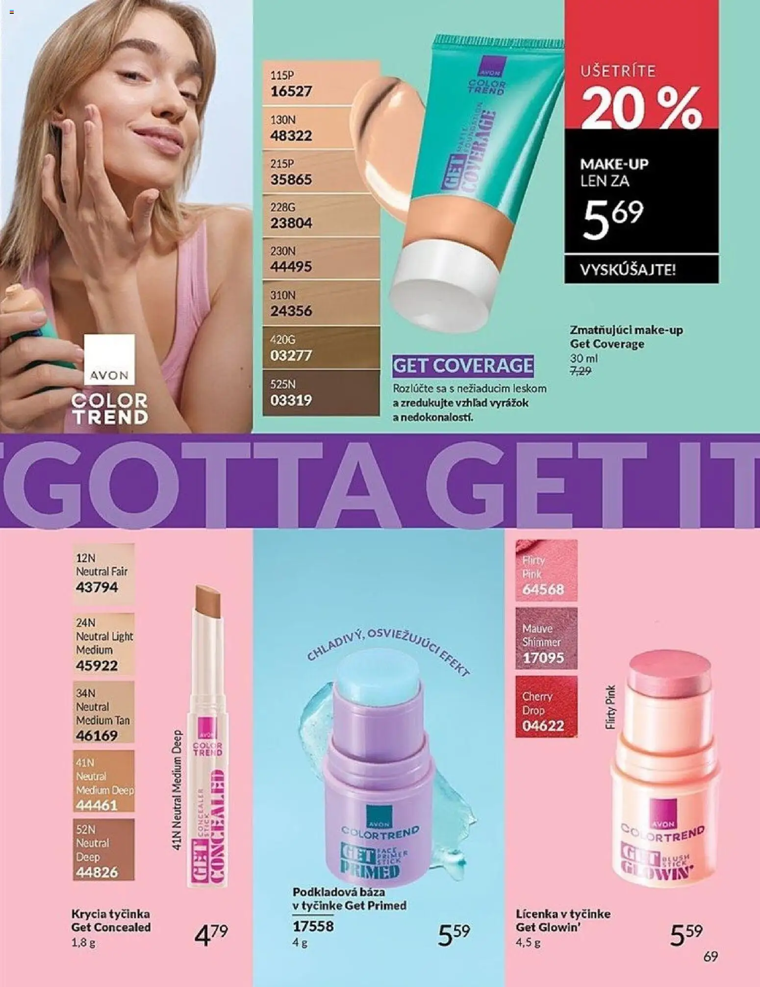 Nové Avon akcie – leták je platný od 01.05.2026 | Strana: 69 | Produkty: Lícenka