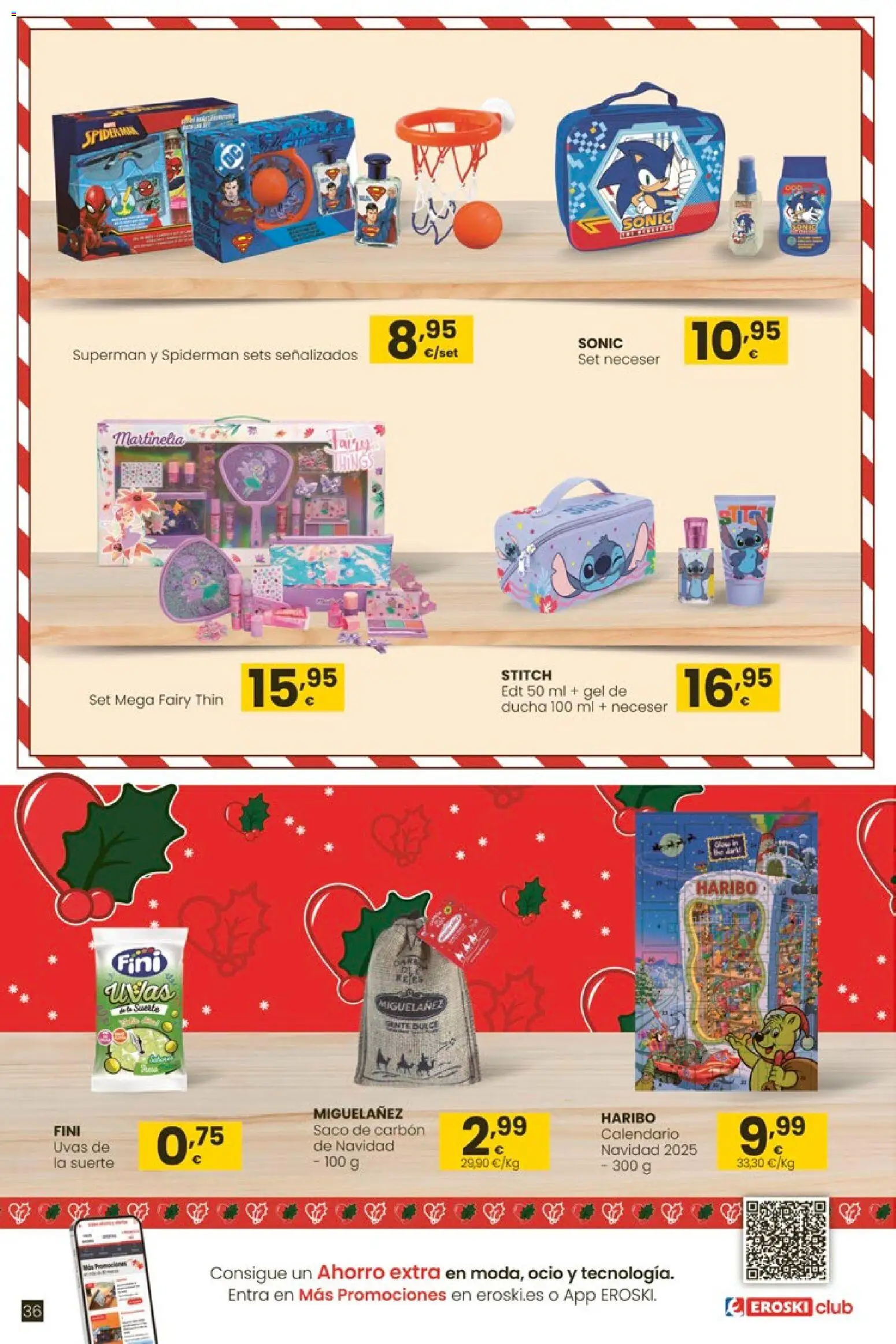 Eroski - Juguetes │ válido desde el 06.11.2025 | Página: 36 | Productos: Gel de ducha, Τζίντζερ, Ducha, Neceser