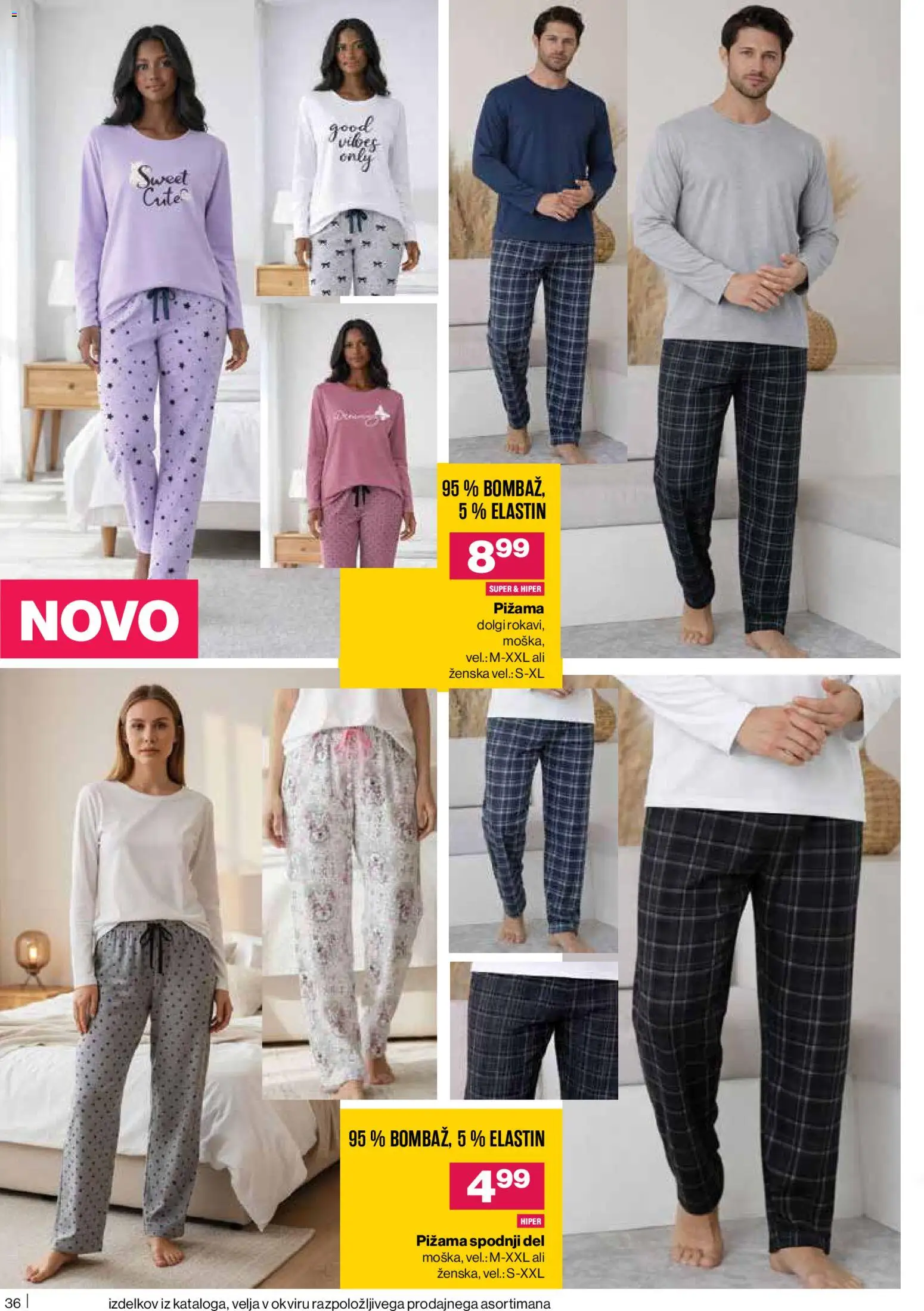 Novi Mercator katalog ponudbe – veljaven od 26.03.2026 | Stran: 36 | Izdelki: Pižama