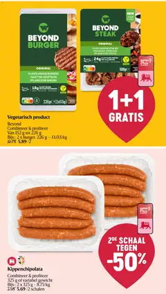 BEYOND STEAK, Original plantaardige stukjes, morceaux végétaux, pflanzliche stücke. 160ge - Voorbeeld van een folder van Delhaize, geldig van 19.02.2026 | Pagina: 14 | Producten: Steak, Gewicht, Schaal
