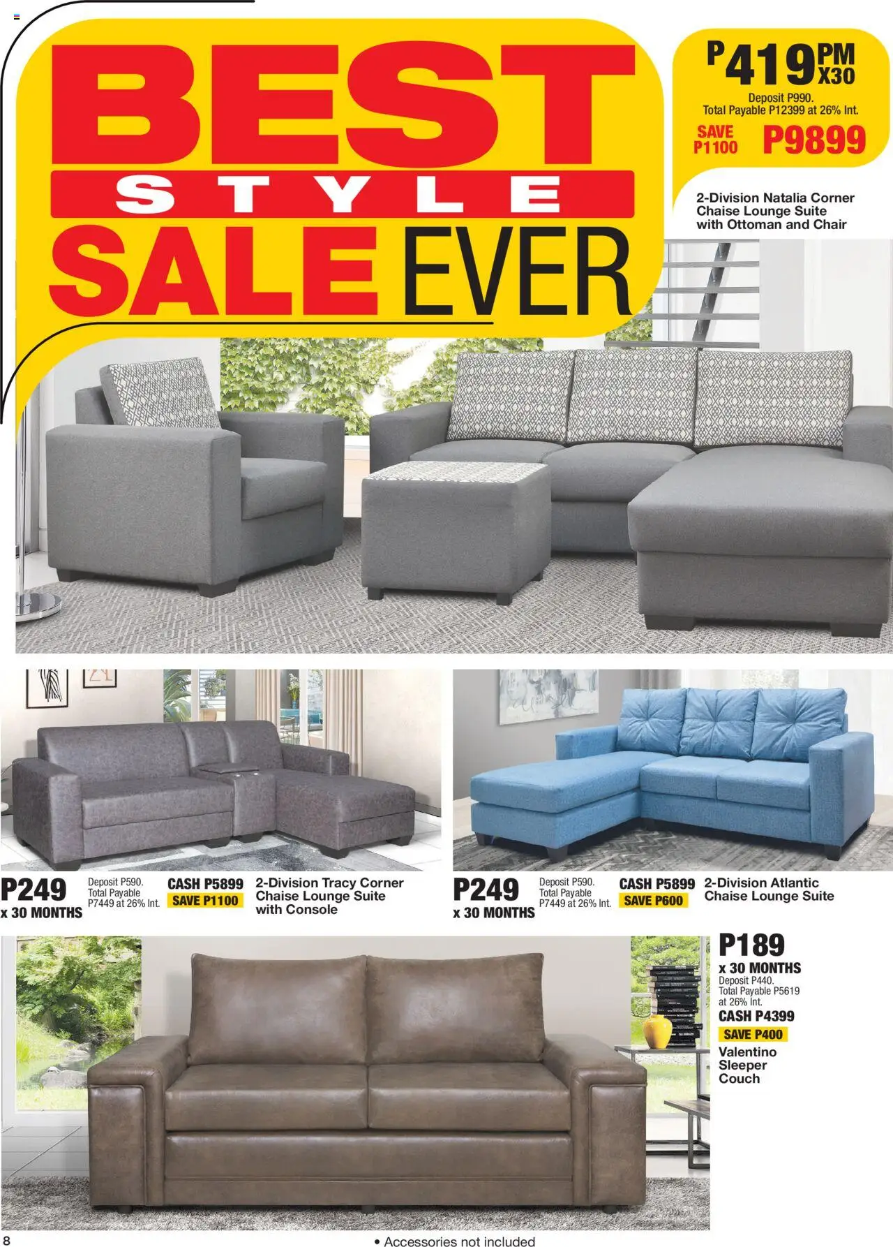 New OK Furniture catalogue – valid from 17.09.2025 | Page: 8 | Products: Couch, Chair, Lounge suite, Ottoman