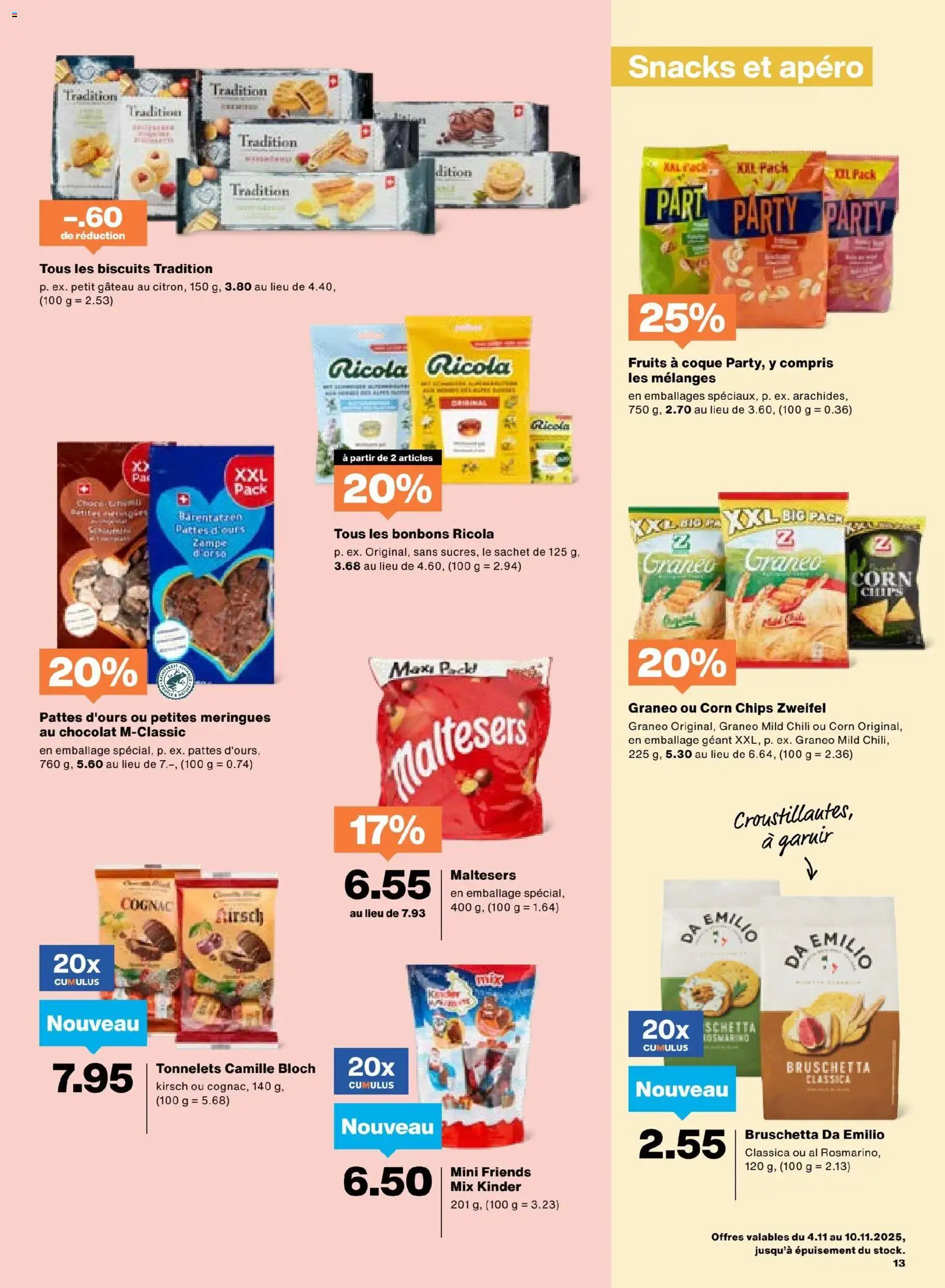 Migros Aktionen FR – gültig ab 04.11.2025 | Seite: 13 | Produkte: Chili, Chips