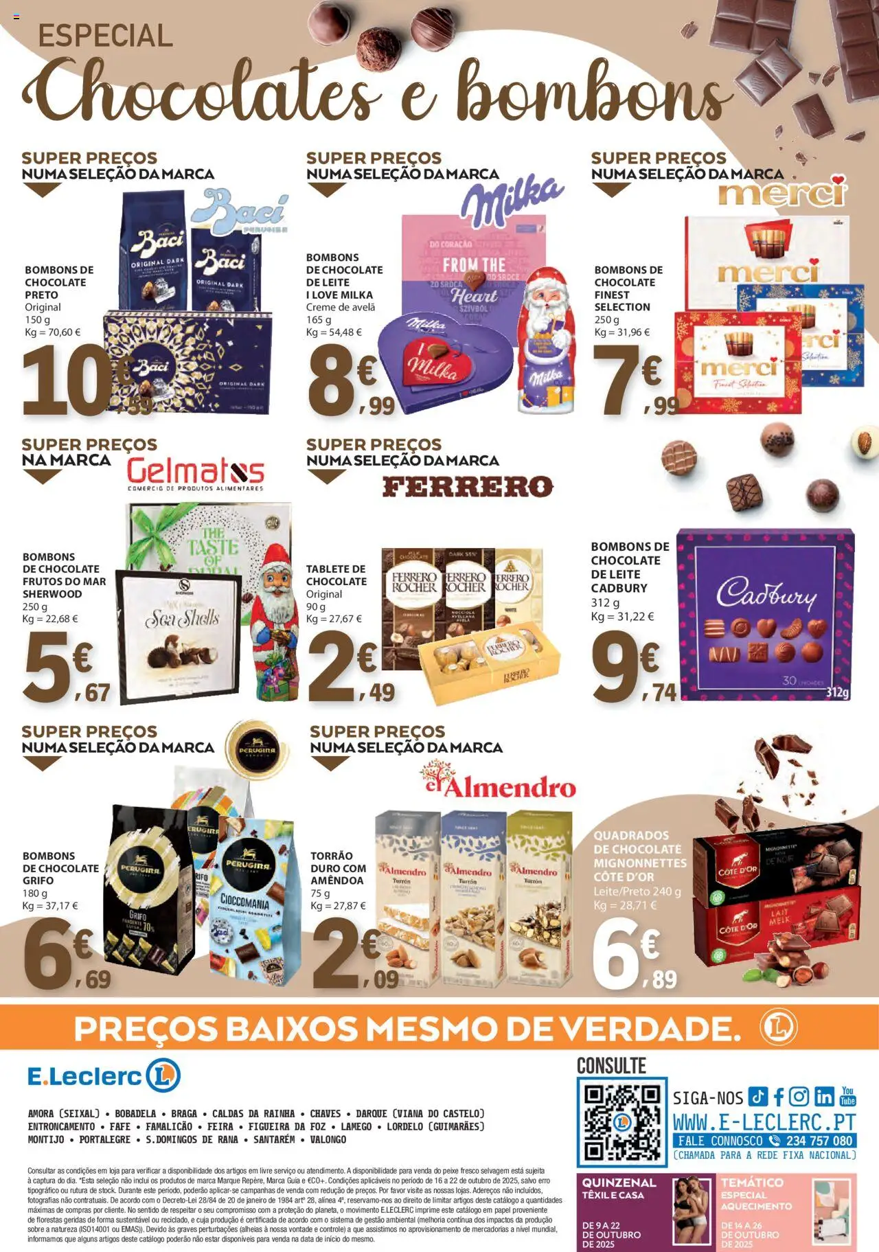 E.Leclerc folheto │ válido de 16.10.2025 | Página: 36 | Produtos: Leite, Chocolate, Peixe, Creme