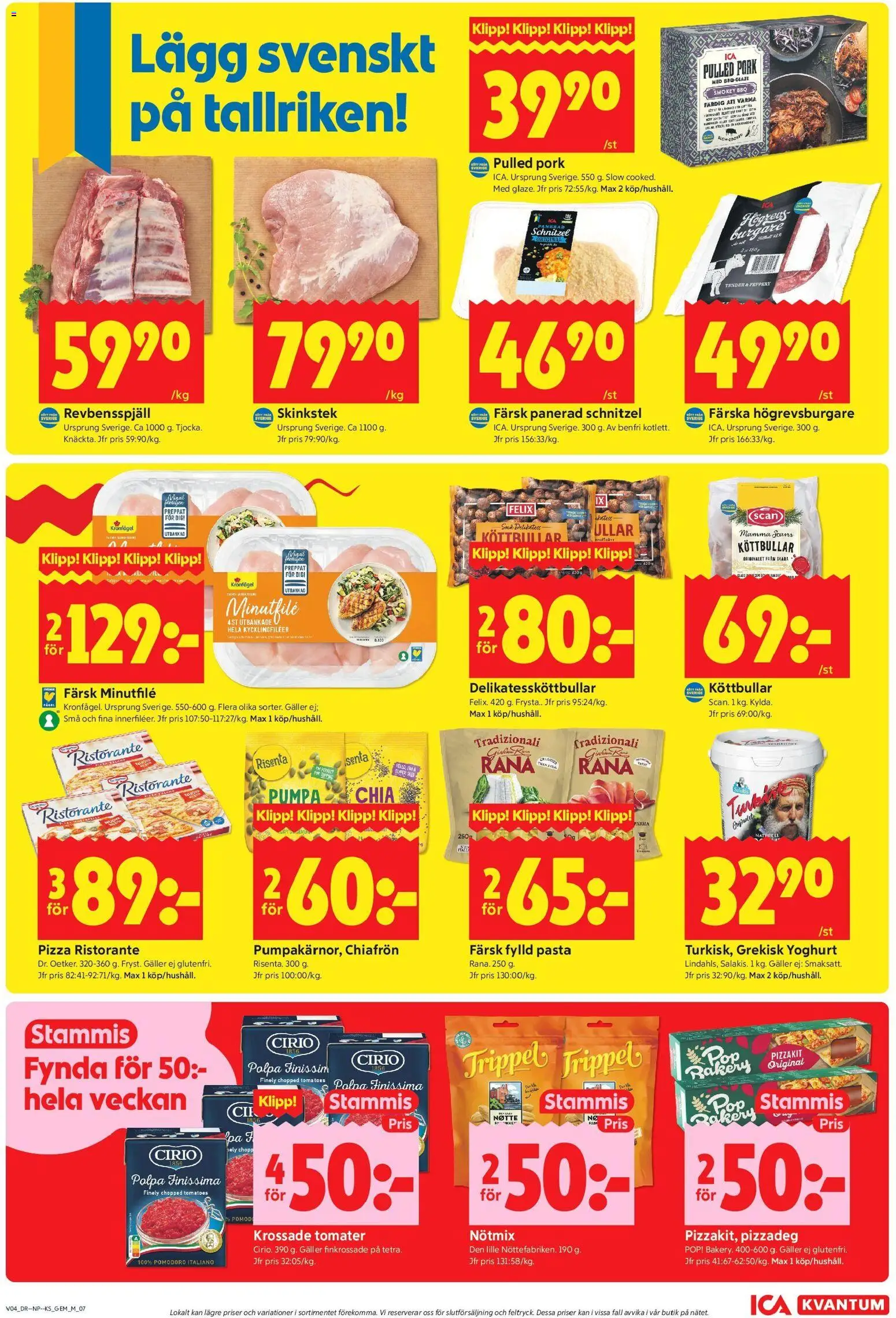 ICA Kvantum reklamblad aktuell från 19.01.2026 | Sida: 7 | Produkter: Grekisk yoghurt, Tomater, Pizzakit, Pumpa