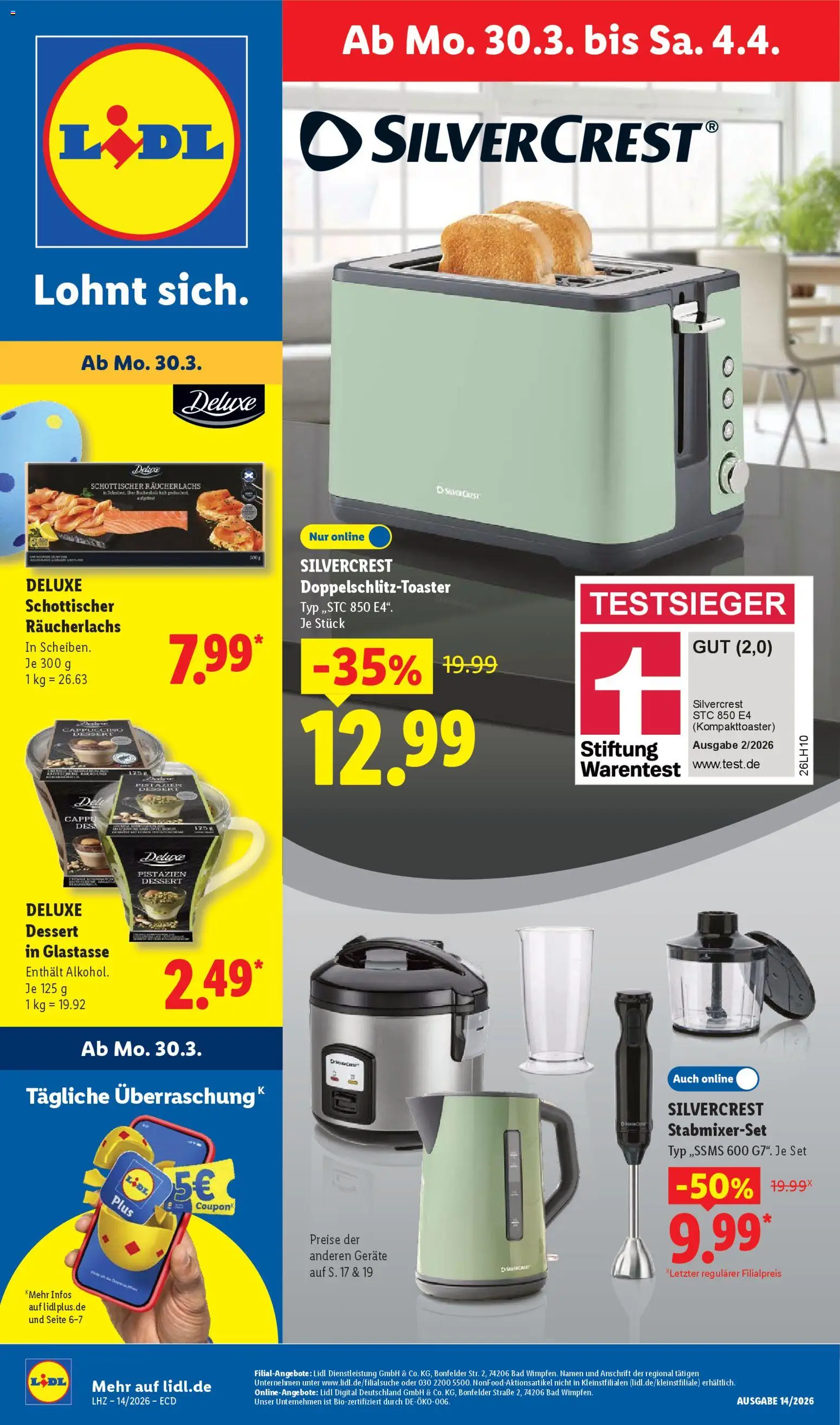 Lidl Prospekt – gültig ab 30.03.2026 | Seite: 5 | Produkte: Bad, Pistazien, Räucherlachs