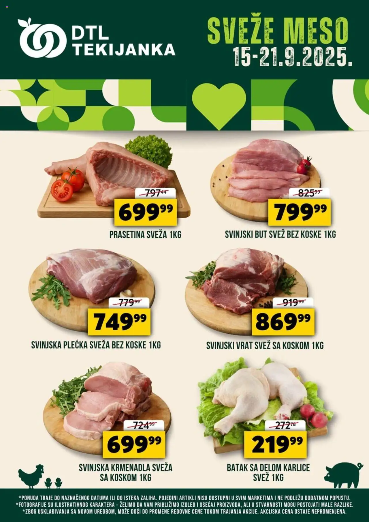 Tekijanka katalog - važi od 15.09.2025 | Strana: 1 | Proizvode: Svinjska krmenadla, Svinjski vrat, Krmenadla, Svinjska plećka