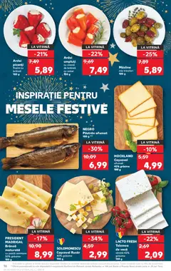 Ofertele Kaufland valabile de la 24.12.2025 | Pagină: 16 | Produse: Vitrină, Cașcaval, Brânză, Ardei umpluți