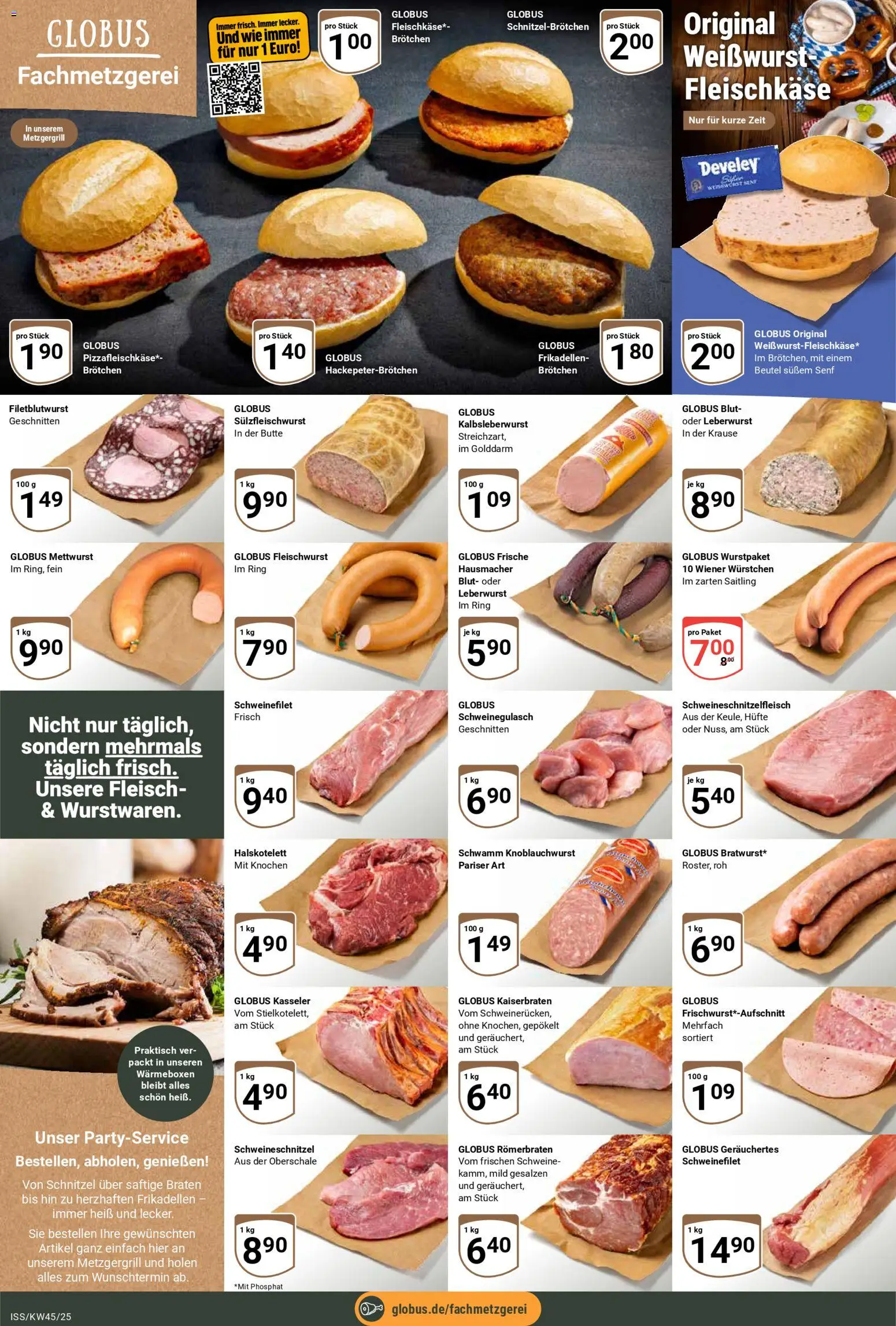Globus Prospekt 	 – gültig ab 03.11.2025 | Seite: 7 | Produkte: Weißwurst, Schnitzel, Schweinefilet, Fleisch