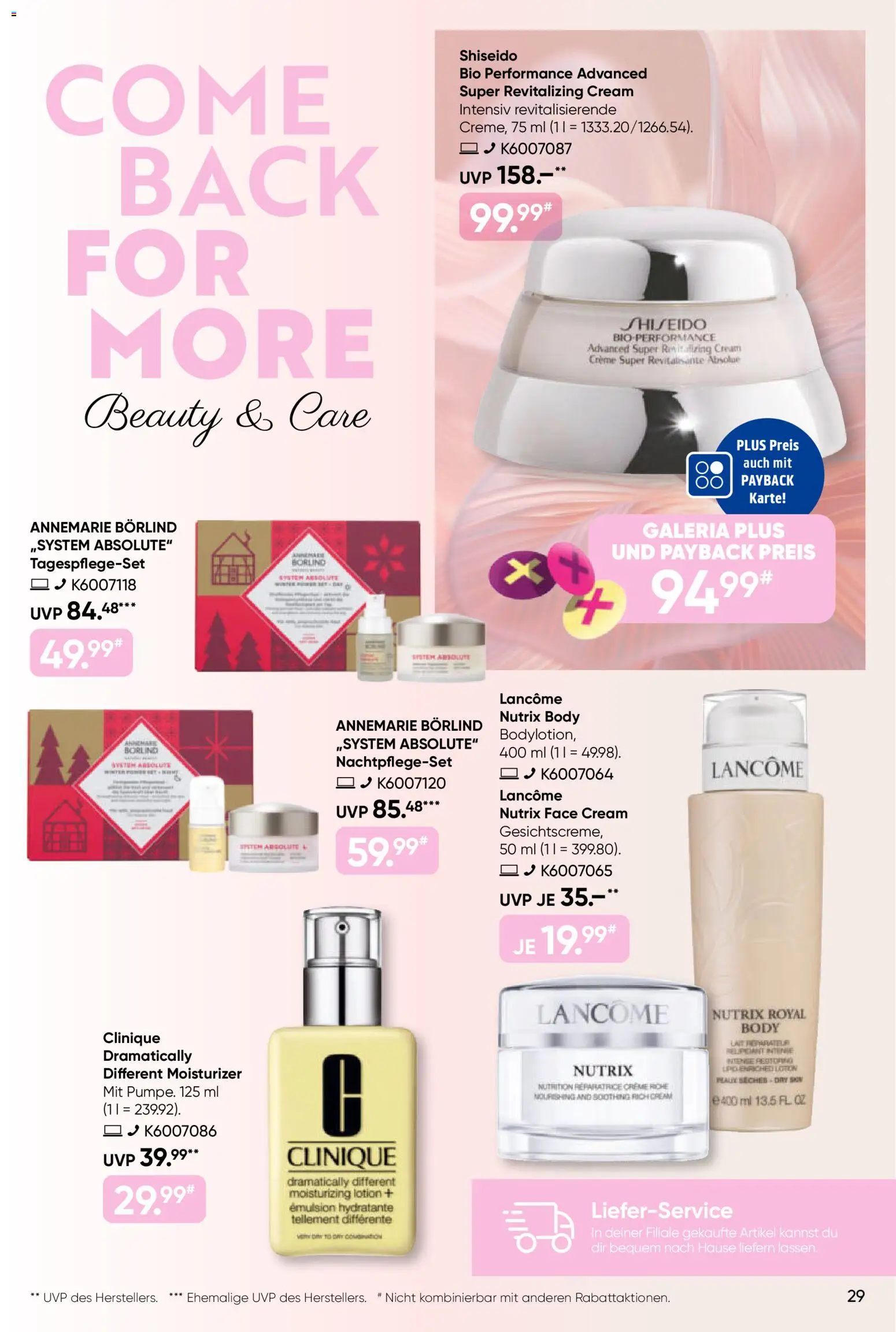 Galeria Karstadt Kaufhof Prospekt 	 – gültig ab 13.11.2025 | Seite: 29 | Produkte: Creme
