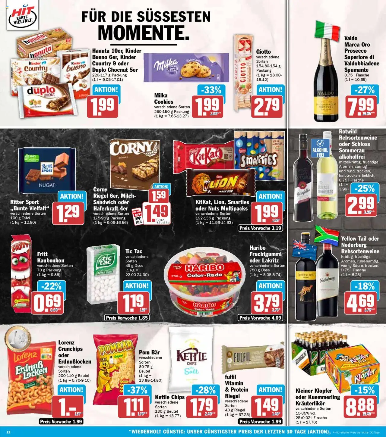 HIT - Baden-Württemberg - gültig ab dem 18.08.2025 | Seite: 12 | Produkte: Milch, Milka, Lorenz crunchips, Chips