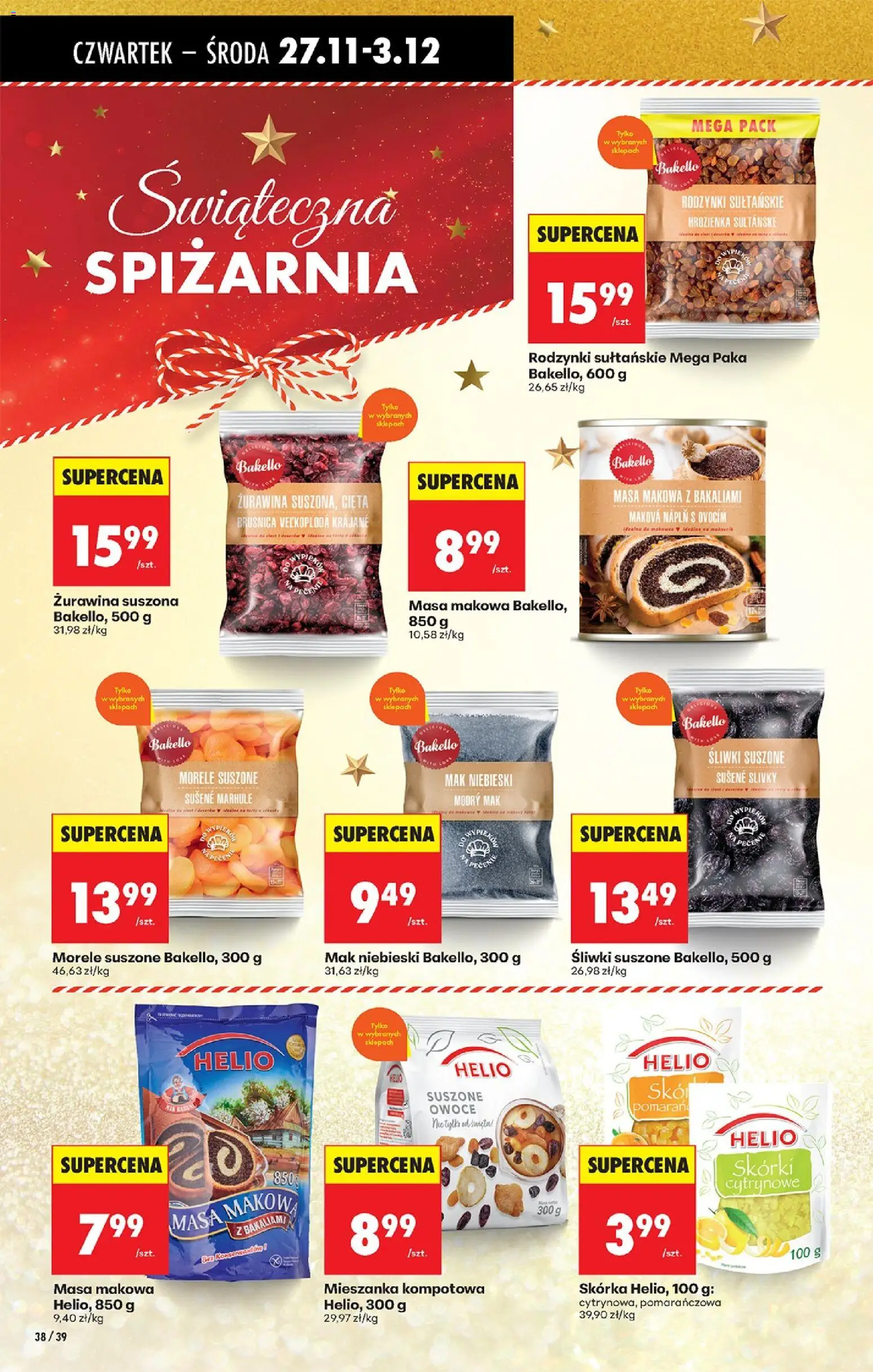 Biedronka Black Friday od 27.11.2025 | Strona: 46 | Produkty: Mak, Mak niebieski, Żurawina, Rodzynki