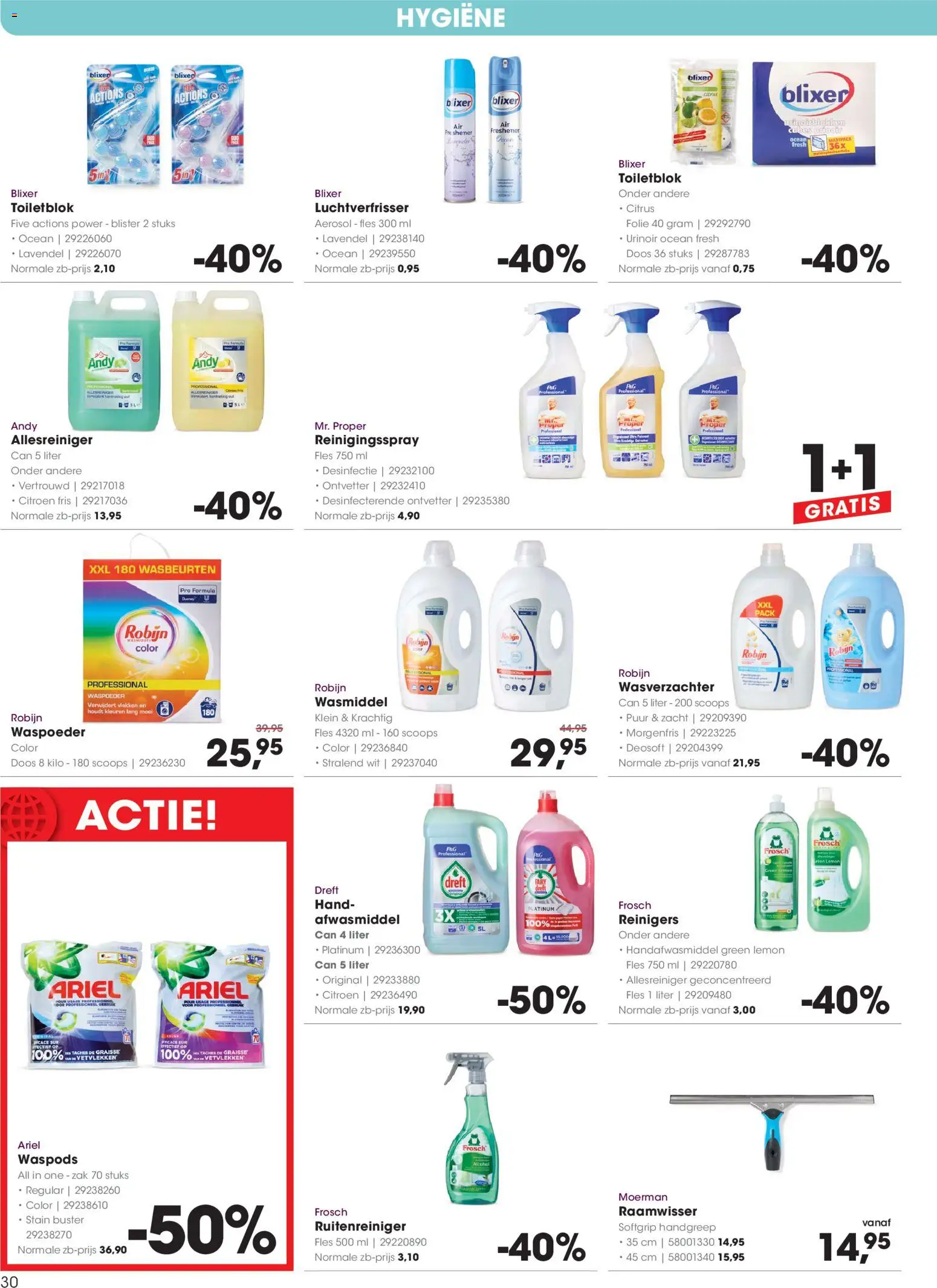 {H1} | Pagina: 30 | Producten: Wasmiddel, Robijn, Fles, Luchtverfrisser