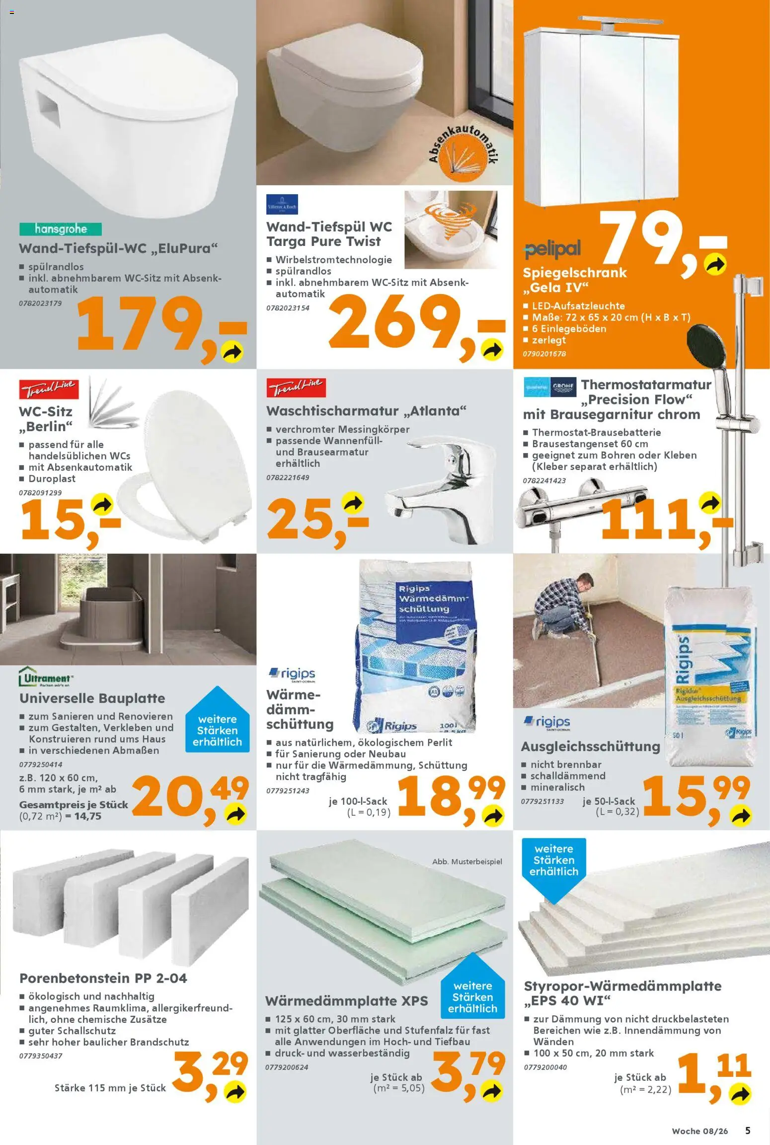 Globus Baumarkt prospekt Dietzenbach	 – gültig ab 16.02.2026 | Seite: 5 | Produkte: Spiegelschrank