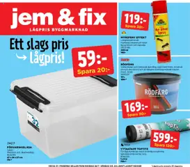 Jem & Fix - erbjudanden - Förhandsvisning av reklamblad från butik Jem & Fix aktuell från 28.07.2025