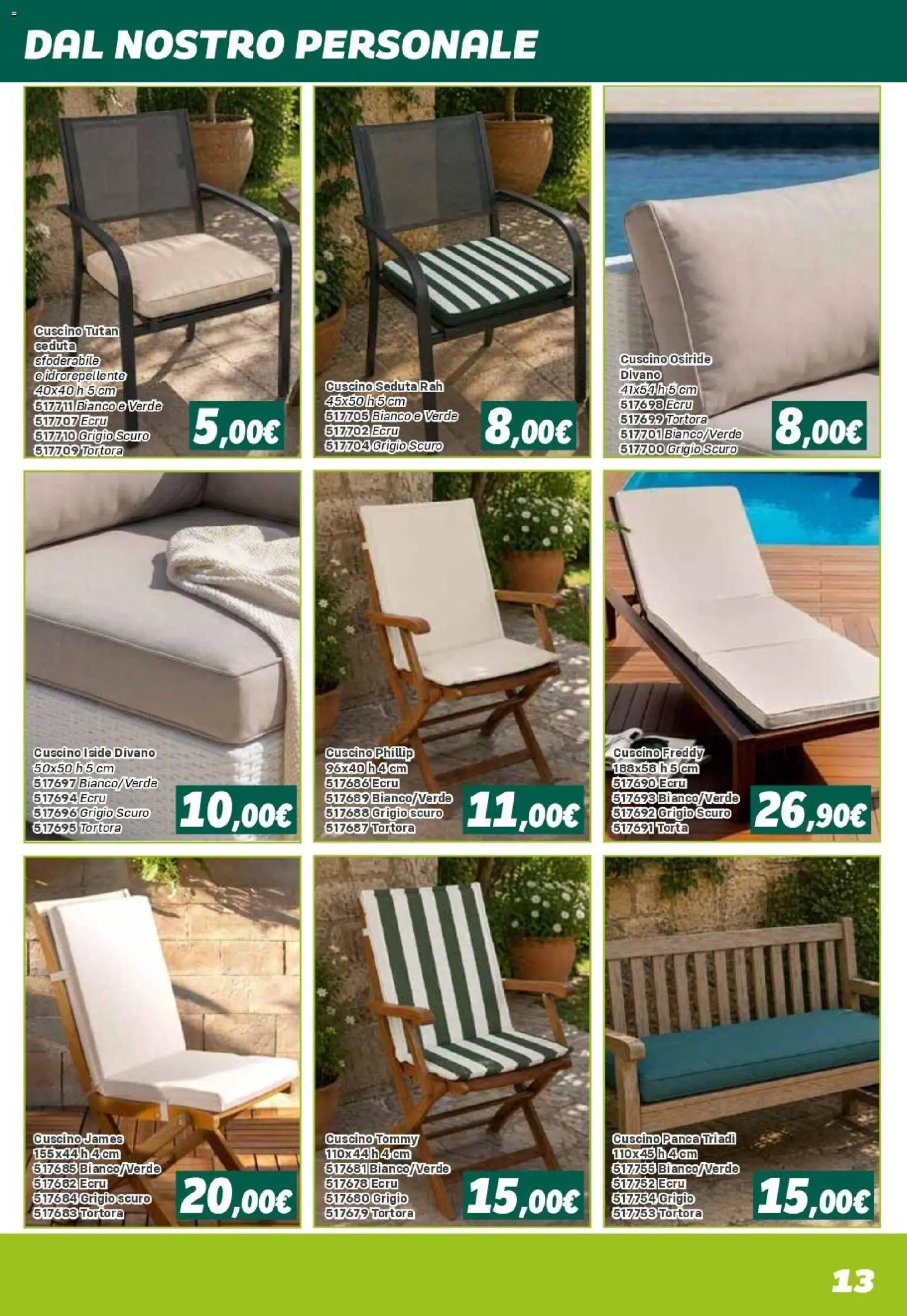 Volantino Orizzonte del 24.04.2026 | Pagina: 13 | Prodotti: Panca, Torta, Cuscino, Divano