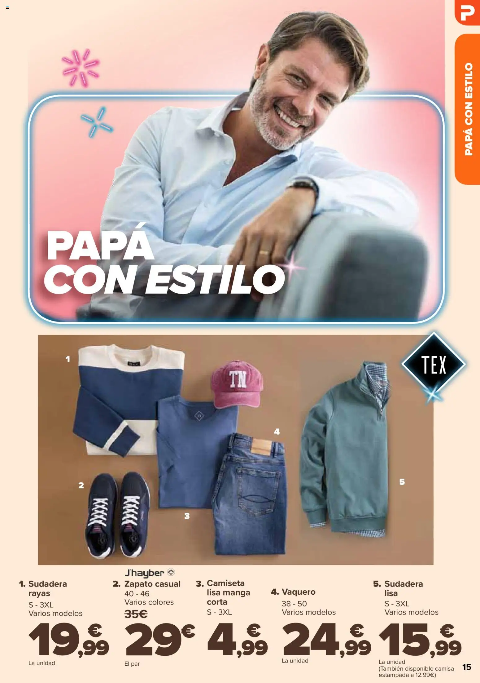 Carrefour folleto Dia del Padre │ válido desde el 04.03.2026 | Página: 15 | Productos: Camisa, Sudadera