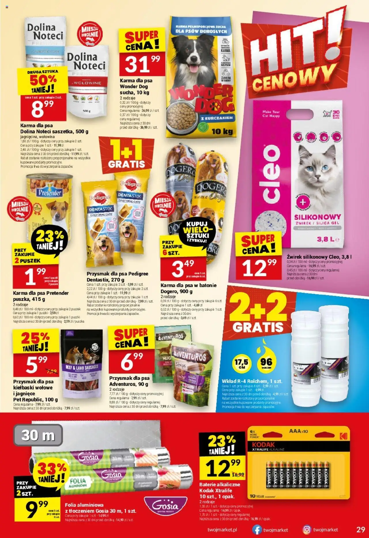 Twój Market Gazetka od 11.06.2025 | Strona: 29 | Produkty: Baterie, Pedigree, Karma dla psa, Wołowina