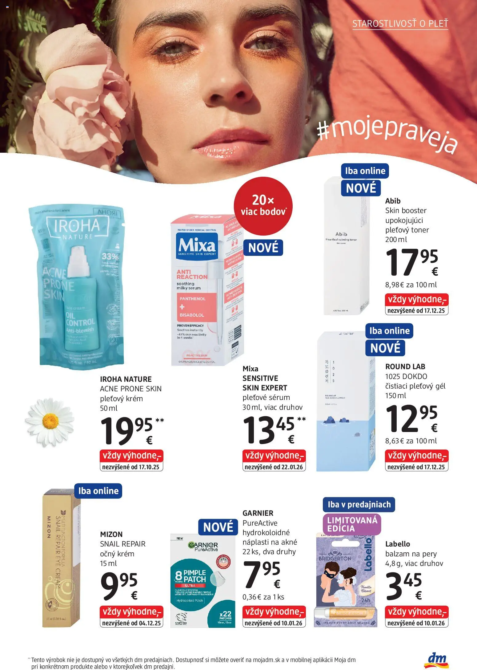 Nové dm drogerie akcie – leták je platný od 01.03.2026 | Strana: 7 | Produkty: Krém, Toner