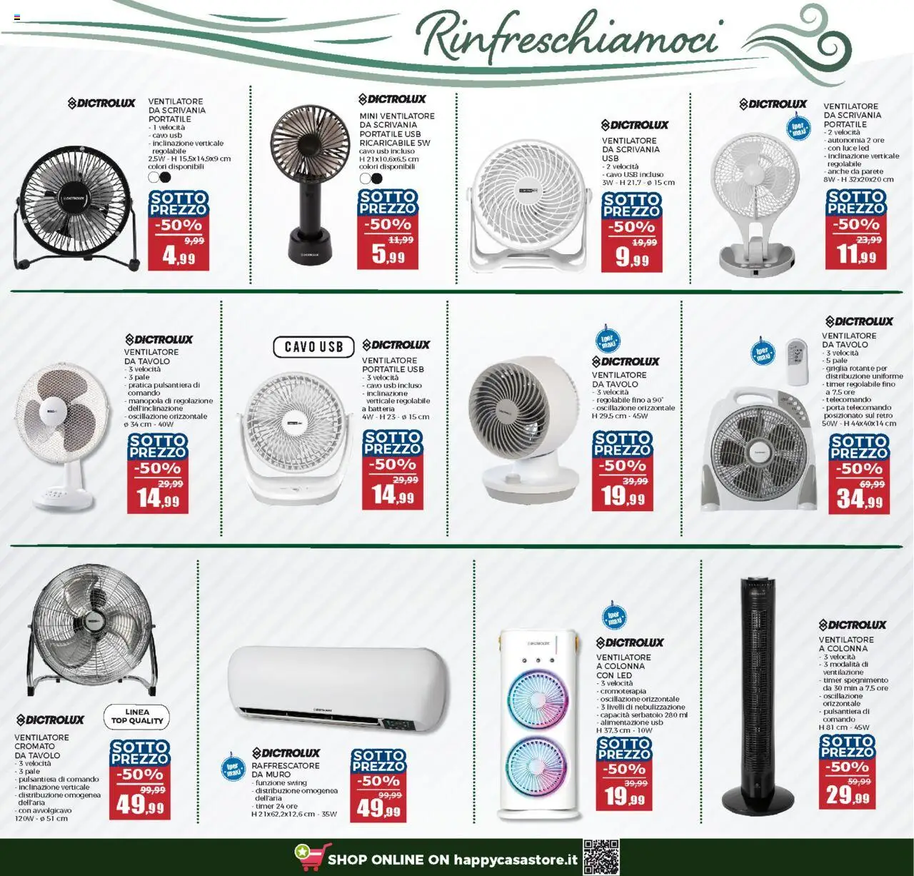 Volantino Happy Casa del 04.06.2025 | Pagina: 25 | Prodotti: Top, Cavo, Scrivania, Batteria
