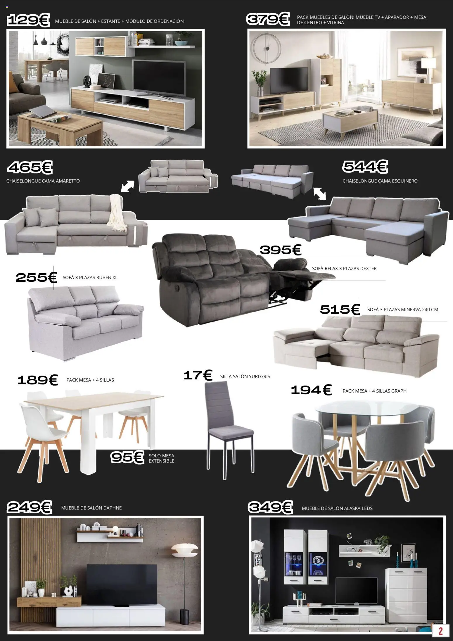 Atrapa Muebles - Black Friday │ válido desde el 14.11.2025 | Página: 2 | Productos: Cama, Estante, Mesa, Aparador