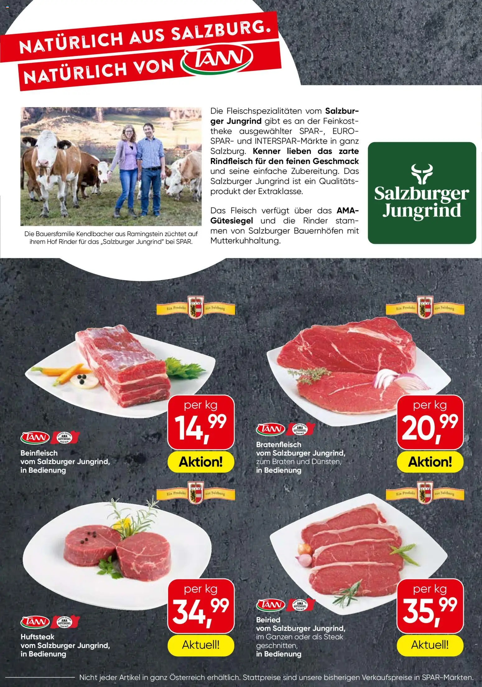 Spar TANN Einleger- Salzburg gültig ab 23.04.2026 | Seite: 2 | Produkte: Rindfleisch