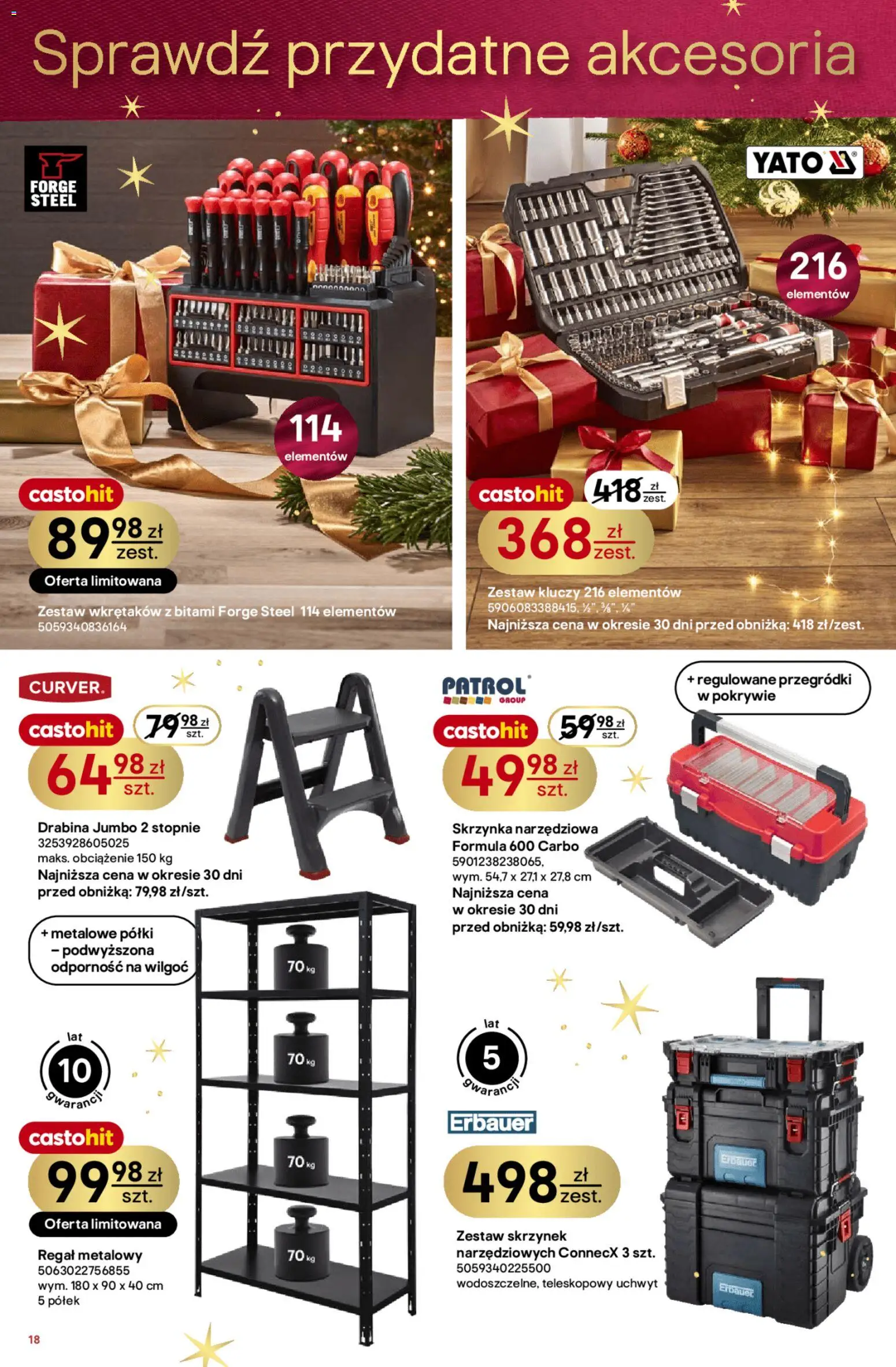 Castorama Gazetka od 03.12.2025 | Strona: 18 | Produkty: Regał metalowy, Drabina, Regał