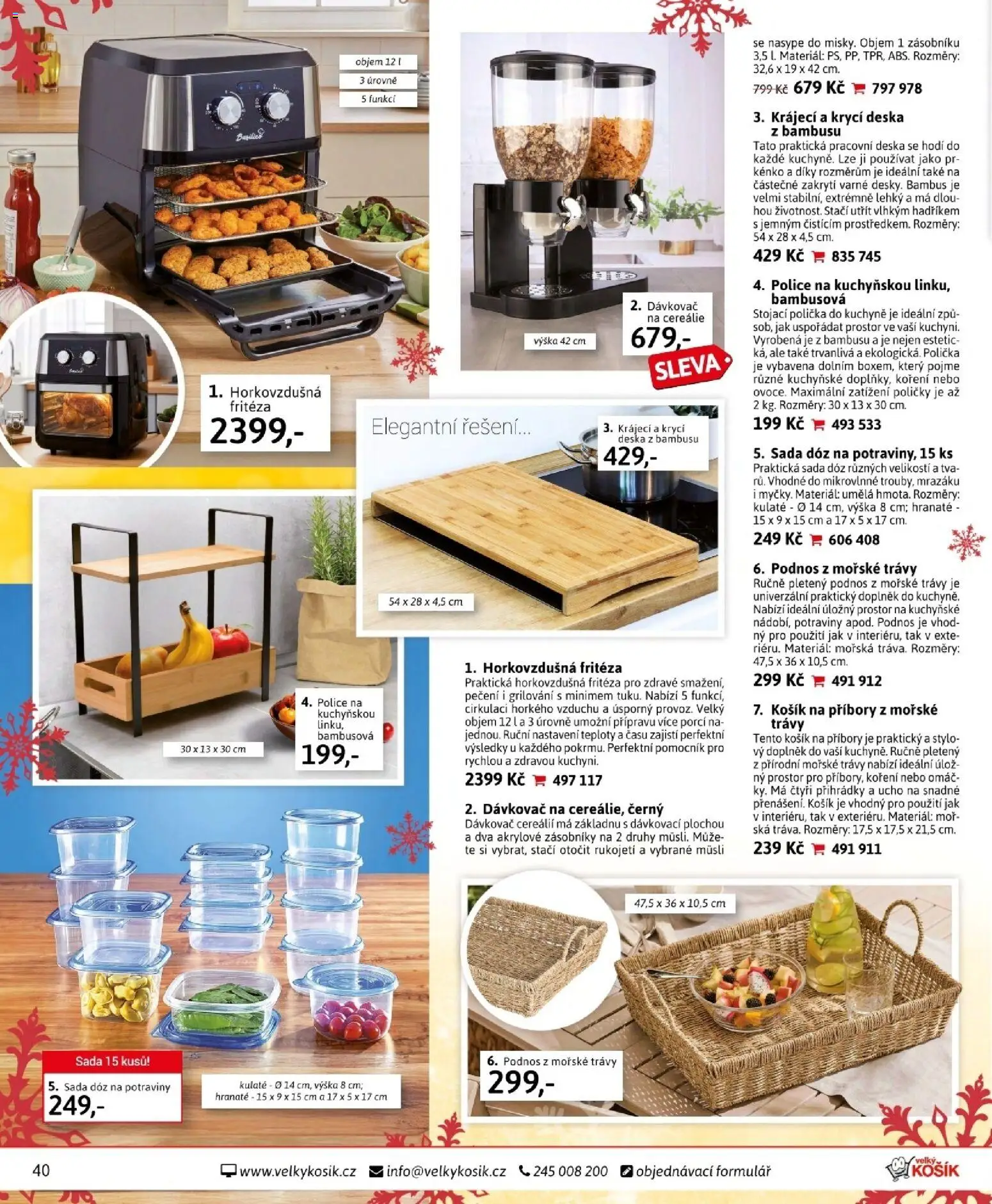 Velký Košík katalog prosinec 2025 od 01.12.2025 | Strana: 40 | Produkty: Košík, Fritéza, Police, Kuchyně
