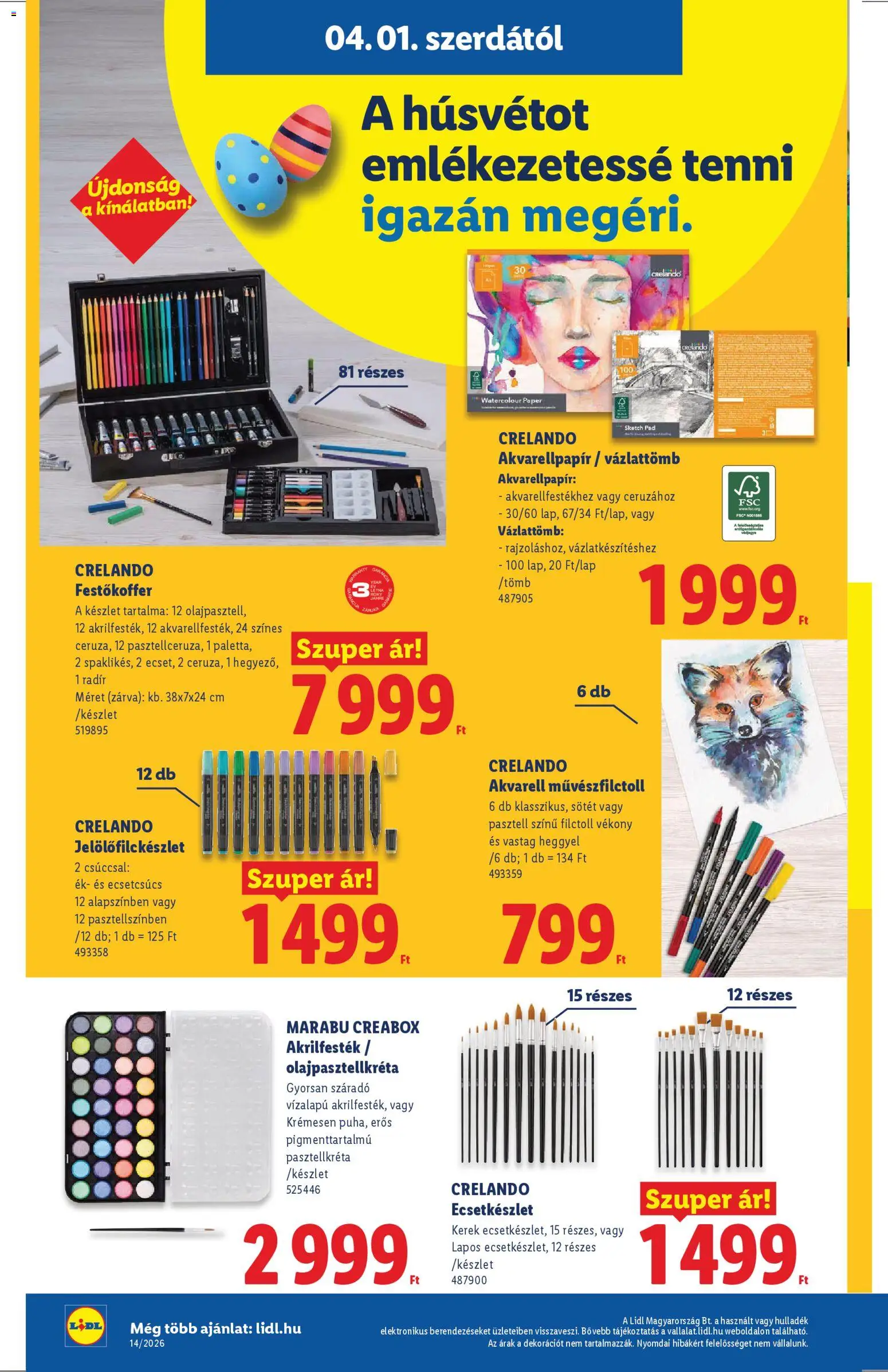 Lidl akciós ujság - amely érvényes a következő dátumtól: 01.04.2026 | Oldal: 26