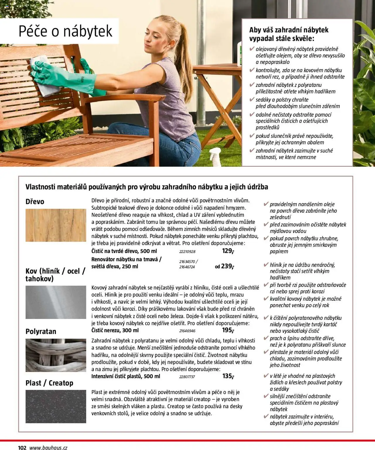 Bauhaus katalog Zahradní nábytek od 01.04.2025 | Strana: 102 | Produkty: Oleje, Nábytek, Zahradní nábytek, Kartáč