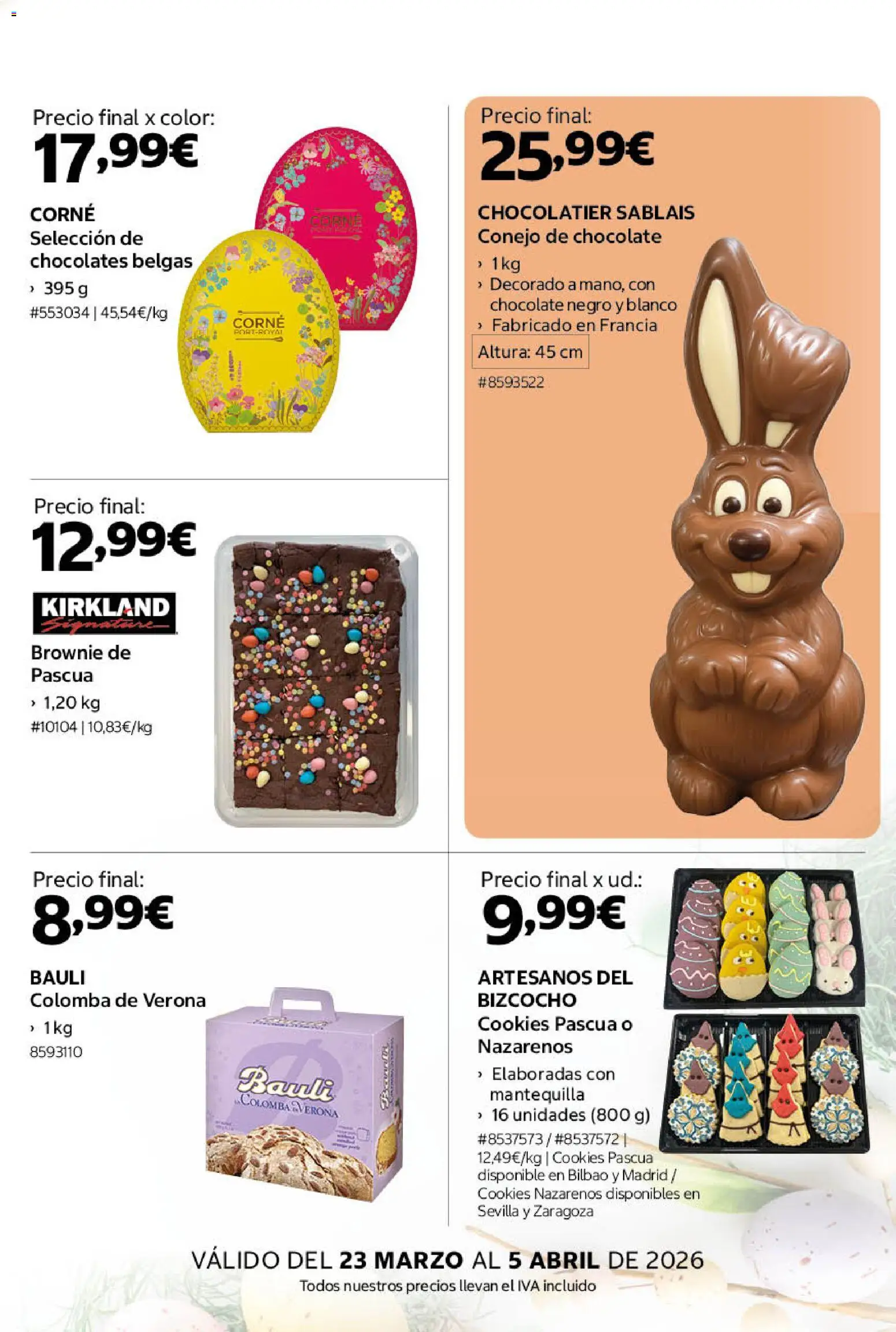 Costco catálogo │ válido desde el 23.03.2026 | Página: 3 | Productos: Chocolate, Bizcocho, Συσκευή ροής
