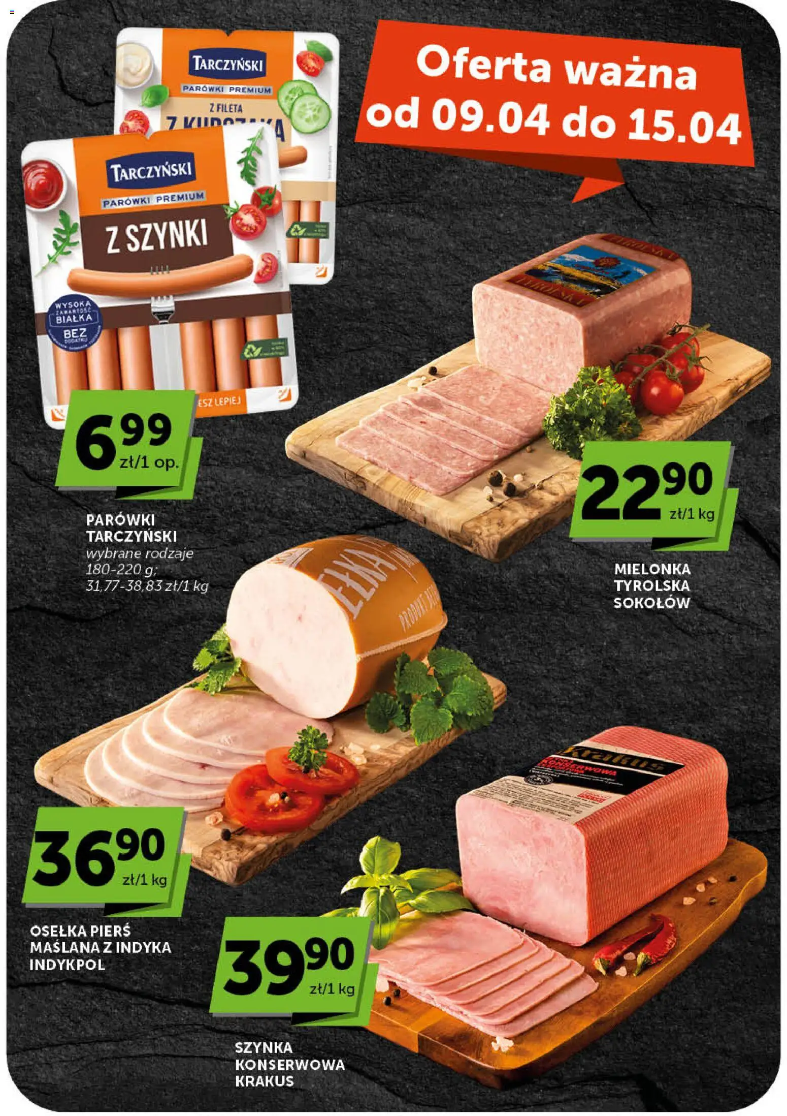 Groszek gazetka od 09.04.2026 | Strona: 20 | Produkty: Osełka, Parówki, Szynka, Szynka konserwowa krakus