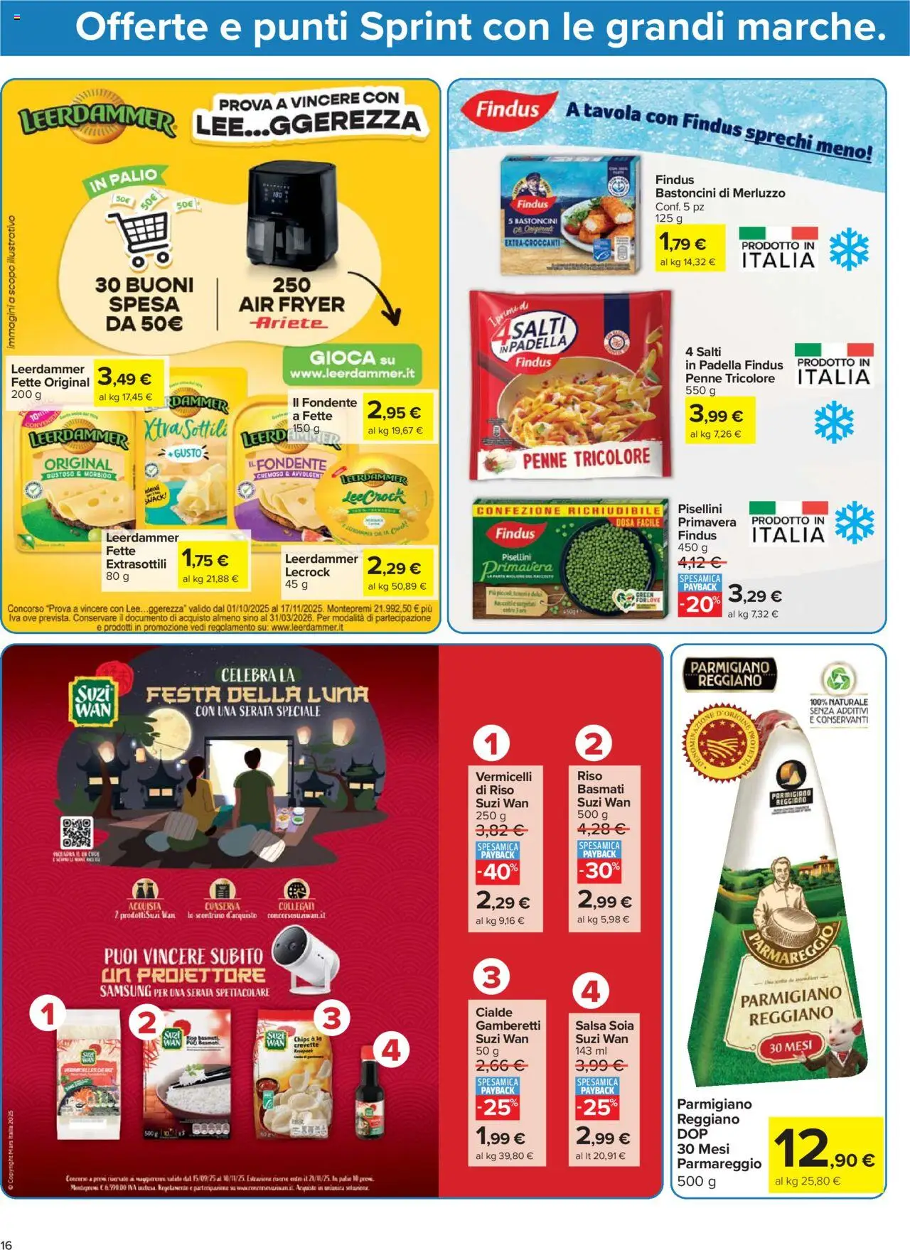 Volantino Carrefour del 10.10.2025 | Pagina: 16 | Prodotti: Riso, Salsa, Parmigiano, Samsung