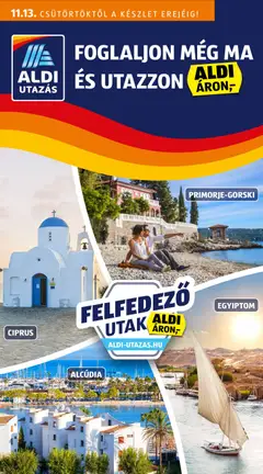 Aldi - Utazás katalógus - amely érvényes a következő dátumtól: 13.11.2025