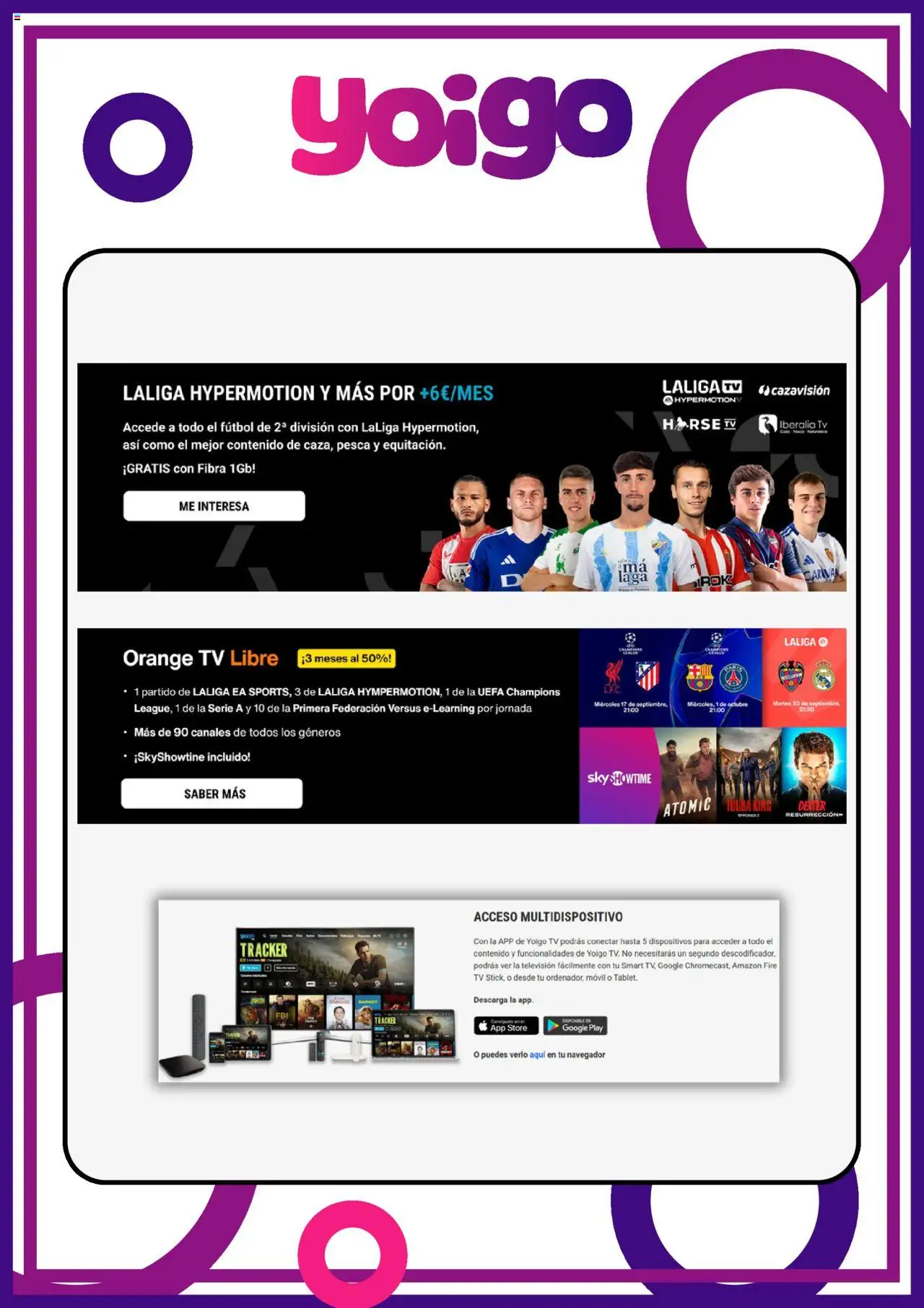 Yoigo ofertas │ válido desde el 14.09.2025 | Página: 3 | Productos: Televisión