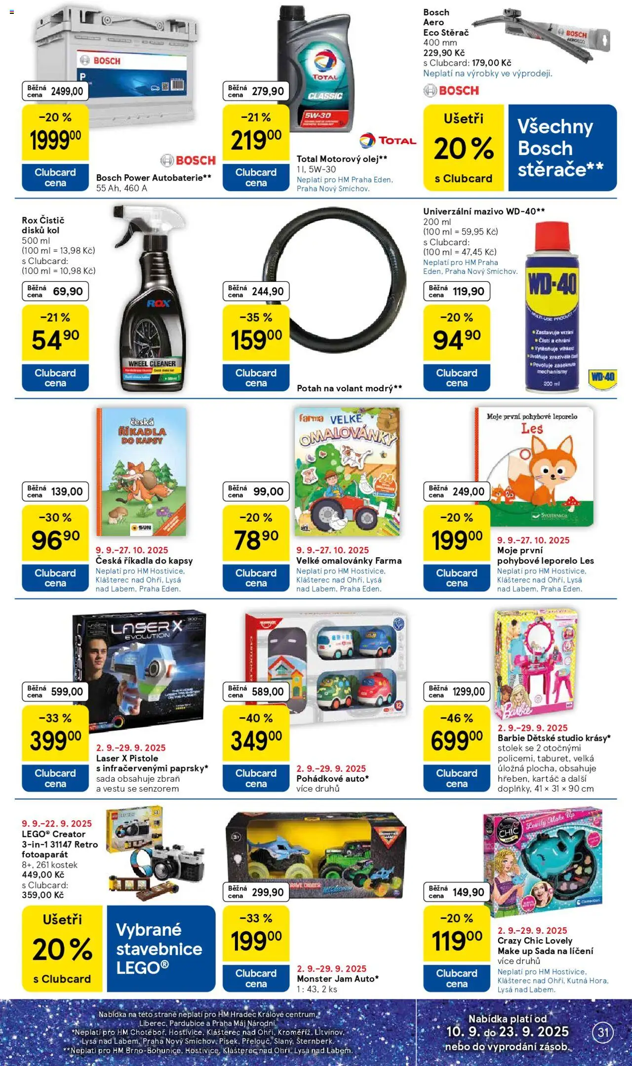 Tesco leták - Hypermarket od 10.09.2025 | Strana: 31 | Produkty: LEGO, Stavebnice, Barbie, Stolek