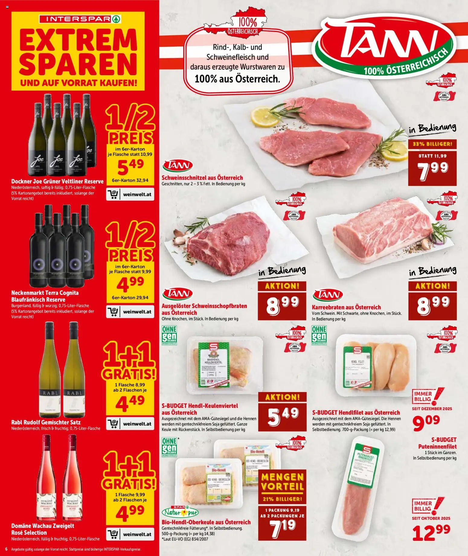 Interspar Flugblatt - Vorarlberg gültig ab 12.03.2026 | Seite: 6 | Produkte: Schweinefleisch