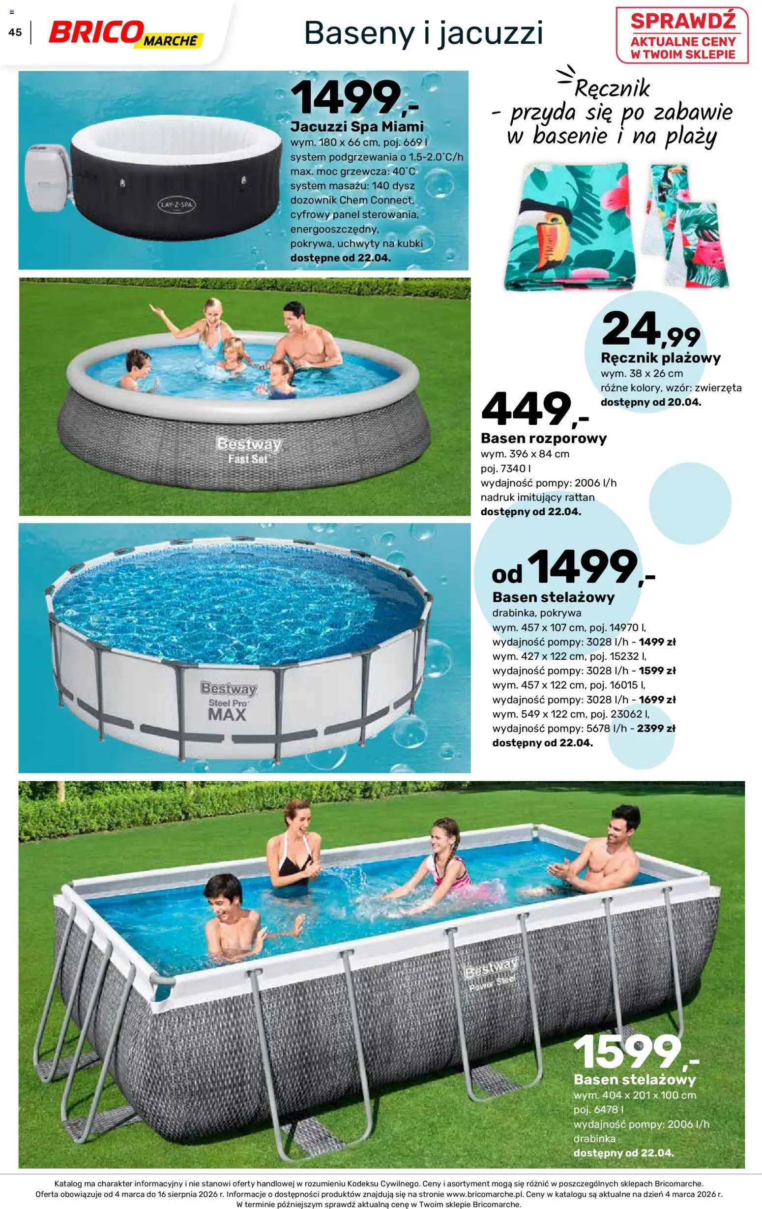 Brico Marché gazetka - Wiosna od 04.03.2026 | Strona: 45 | Produkty: Basen