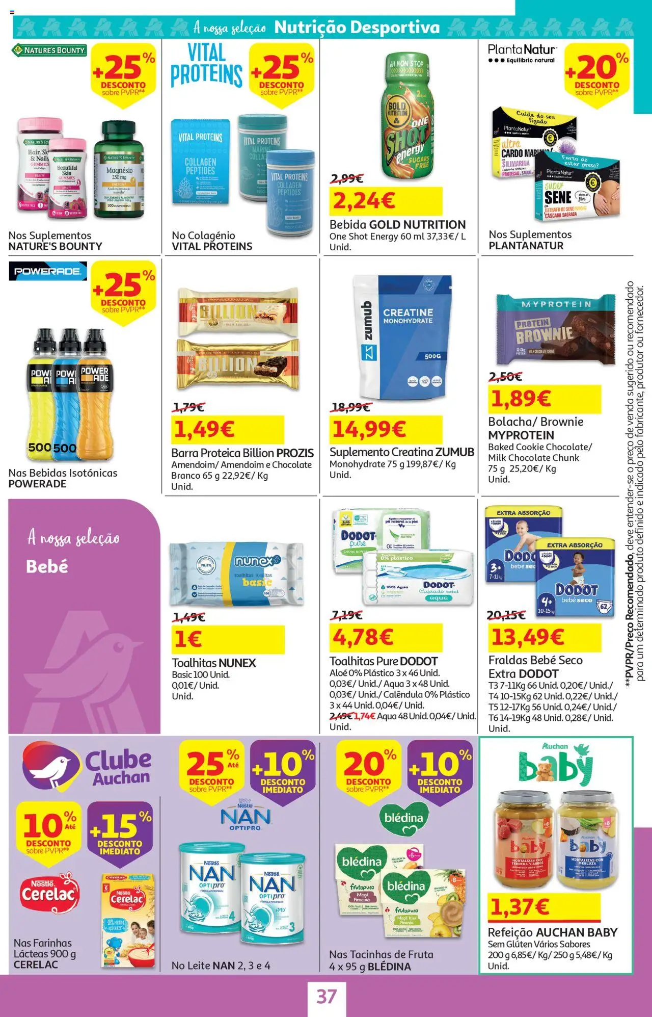 Auchan - Brinquedos de Verão │ válido de 18.06.2025 | Página: 37 | Produtos: Creatina, Maça, Chocolate, Bebida