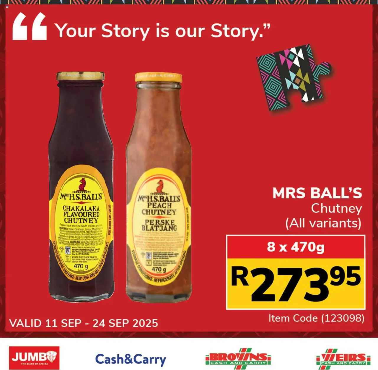 New Jumbo catalogue – valid from 11.09.2025 | Page: 6 | Products: Chutney, Milk, Peach