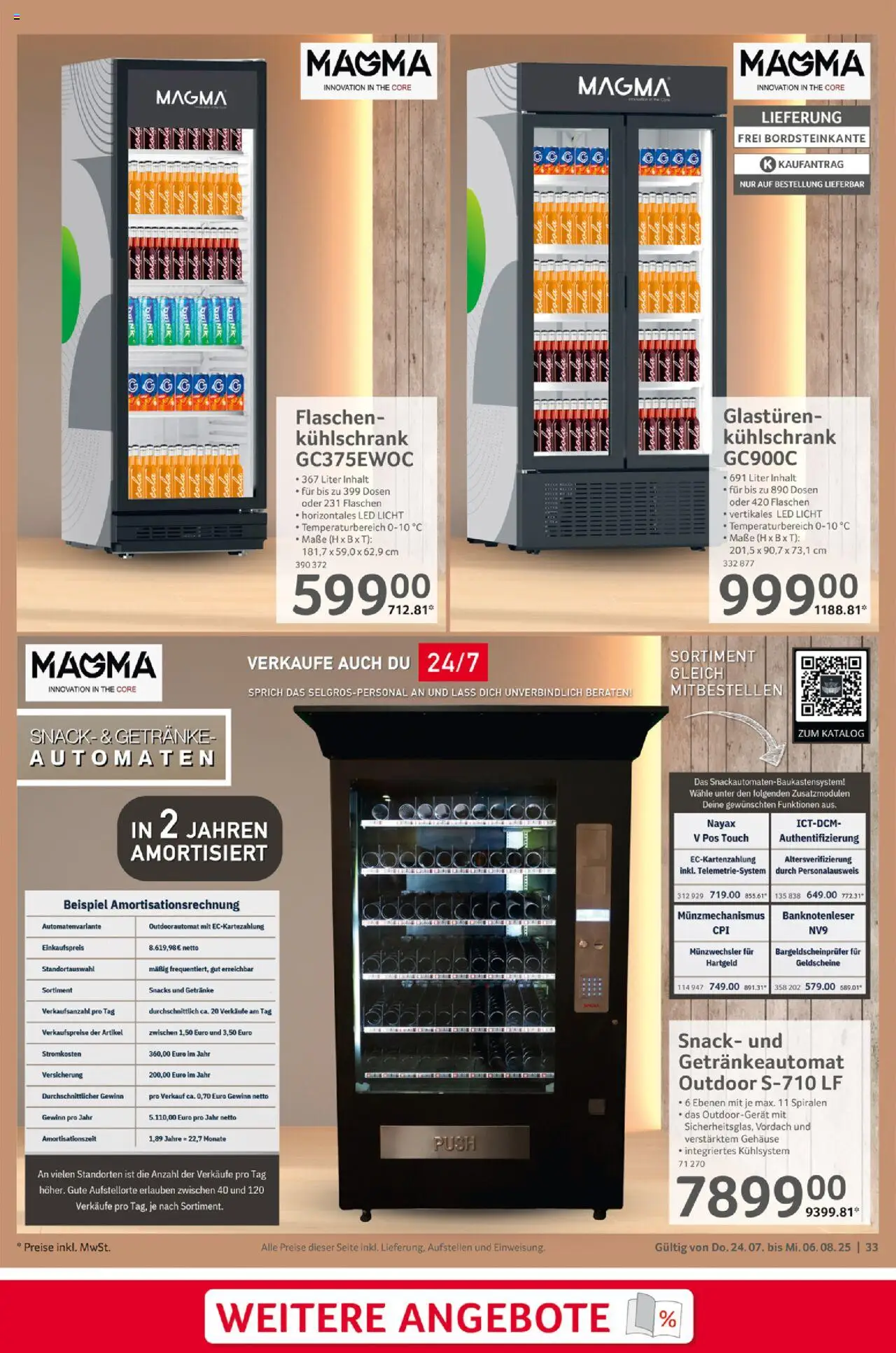 Selgros  Gastro - gültig ab dem 24.07.2025 | Seite: 33 | Produkte: Cola, Kühlschrank