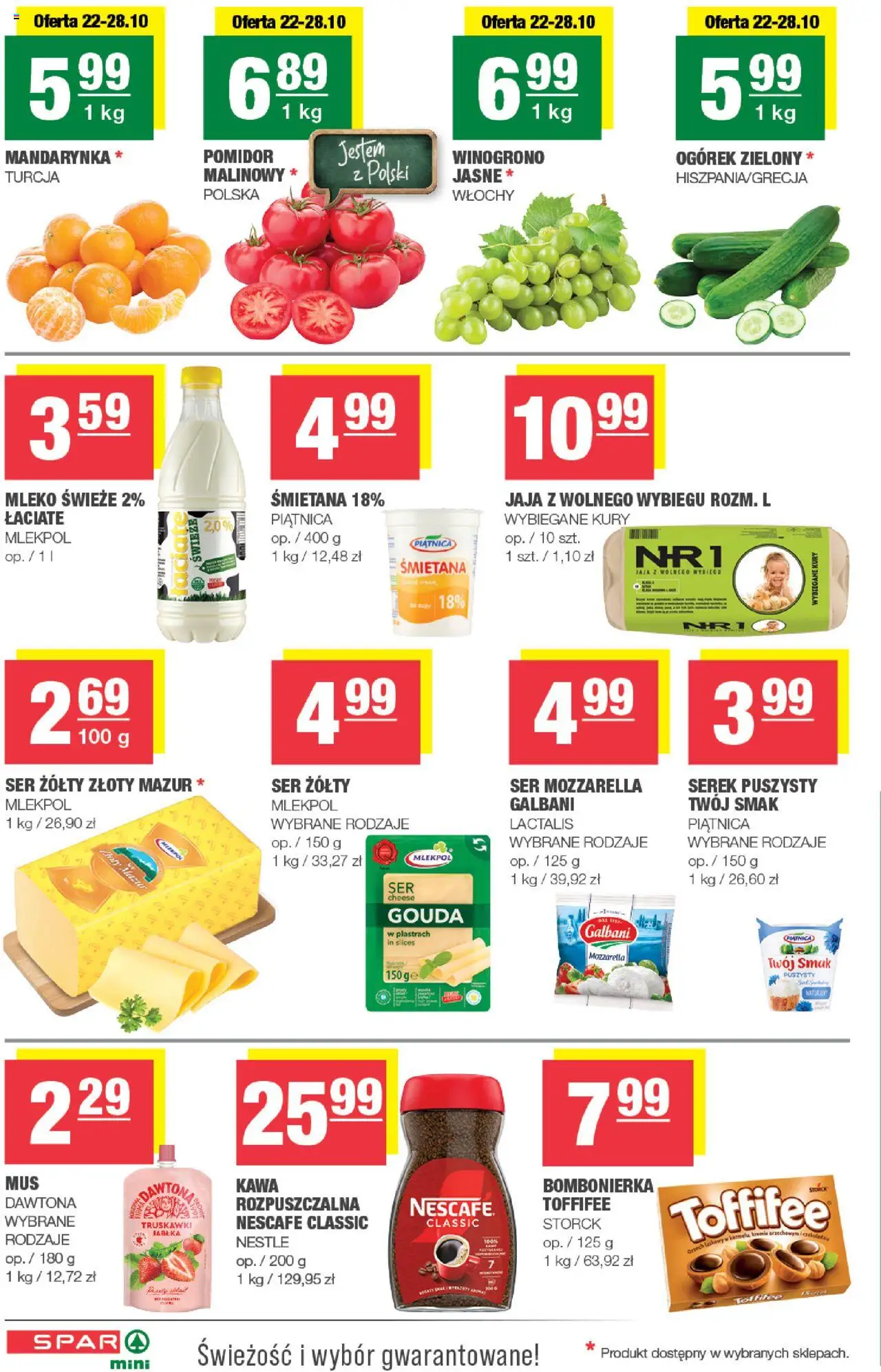 Spar Gazetka - Mini od 22.10.2025 | Strona: 2 | Produkty: Serek, Bombonierka, Śmietana, Truskawki