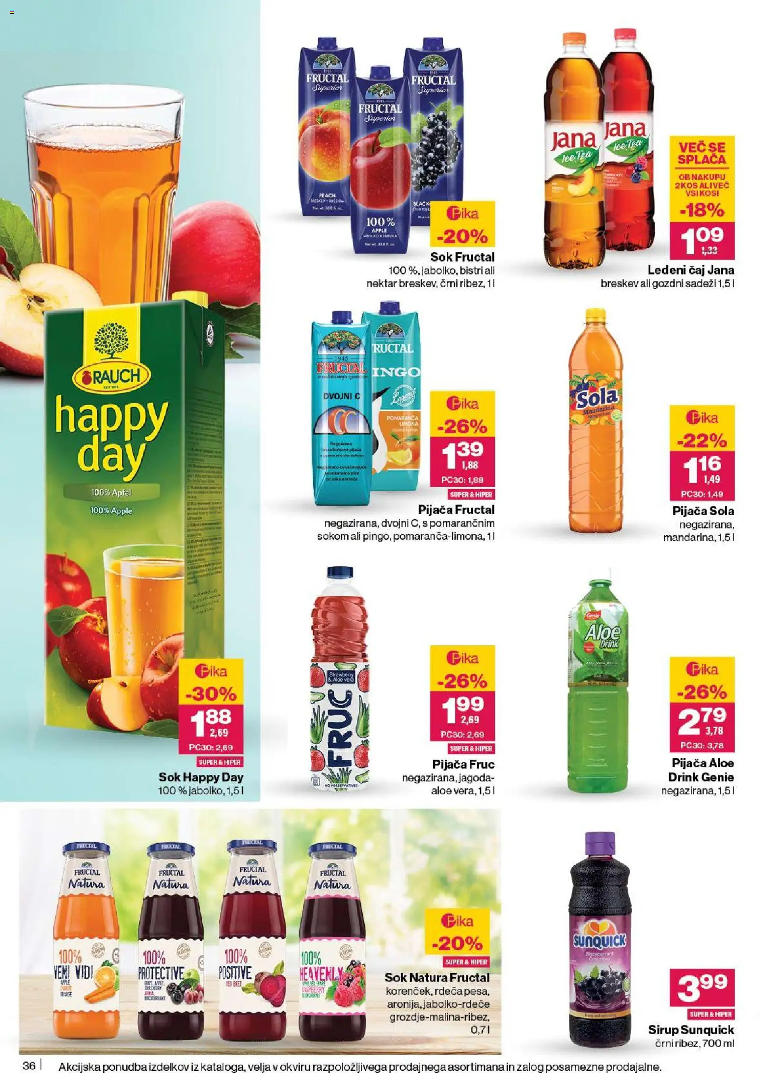 Novi Mercator katalog ponudbe – veljaven od 13.11.2025 | Stran: 38 | Izdelki: Sirup, Ledeni čaj, Sok, Limona