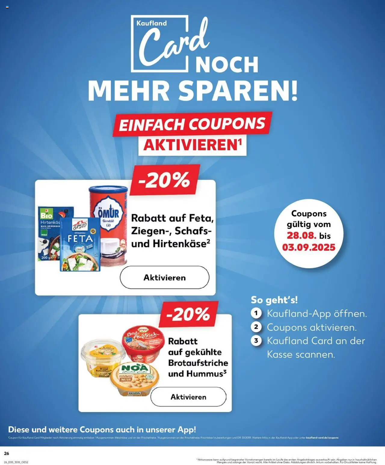 Kaufland prospekt Taucha	 – gültig ab 28.08.2025 | Seite: 26 | Produkte: Feta, Brot