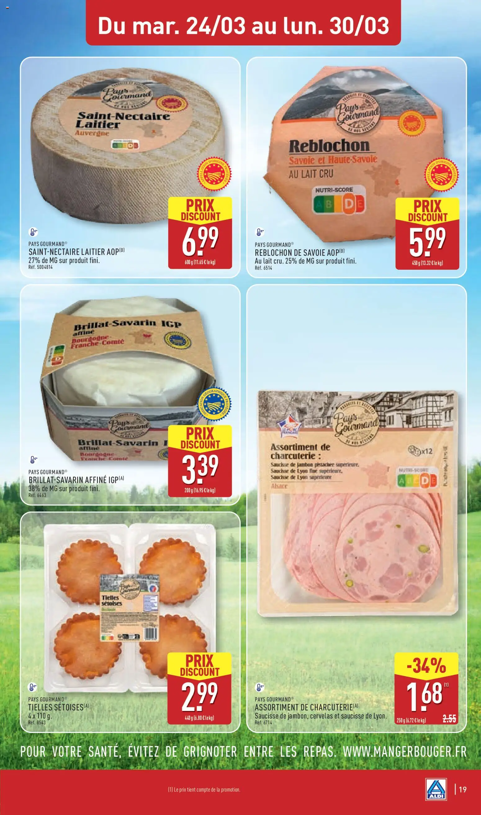 {H1} | Page: 21 | Produits: Reblochon, Lait, Jambon, Saucisse