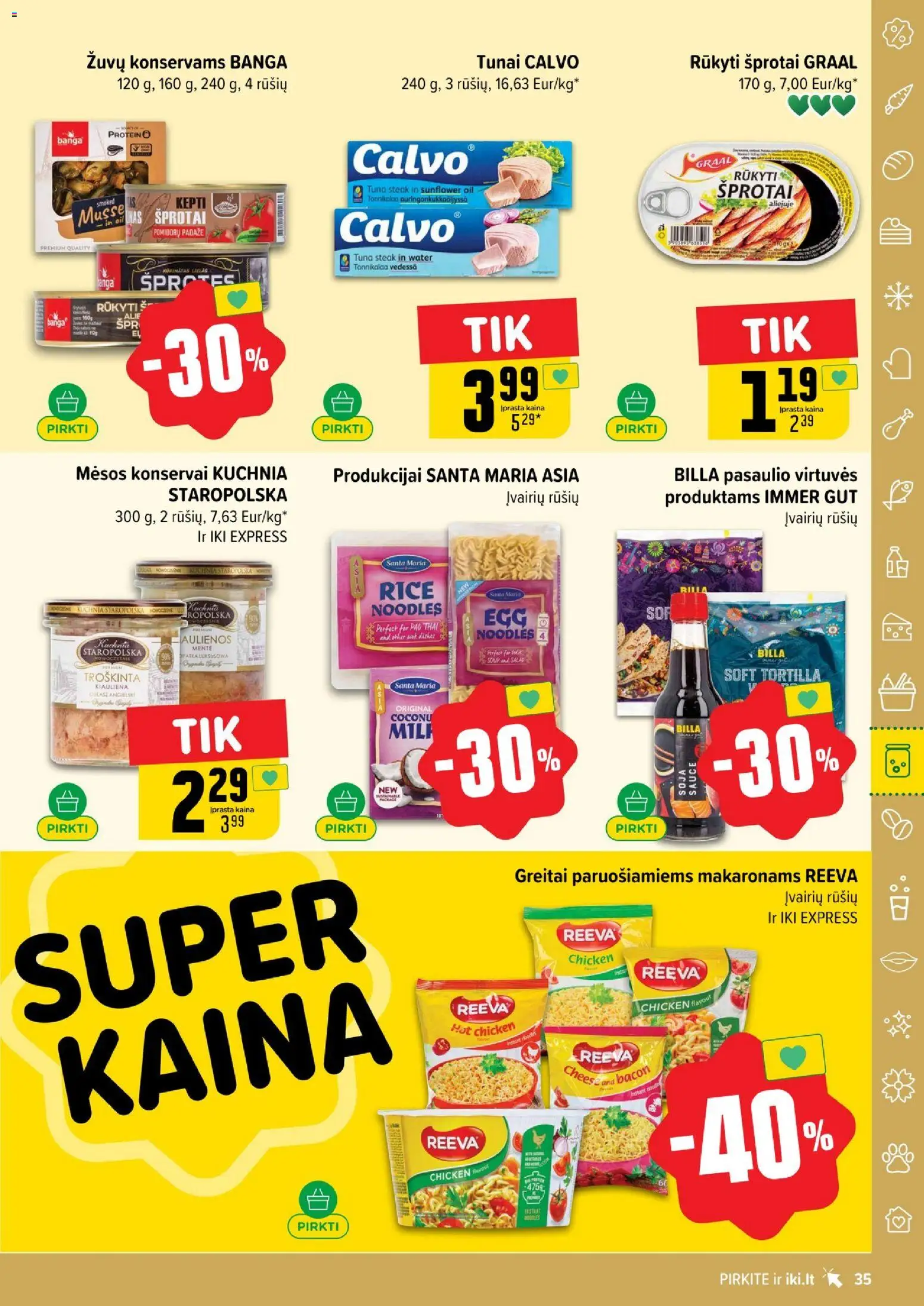 IKI akcijos nuo 01.05.2026 | Puslapis: 35 | Prekių: Konservai, Kiauliena