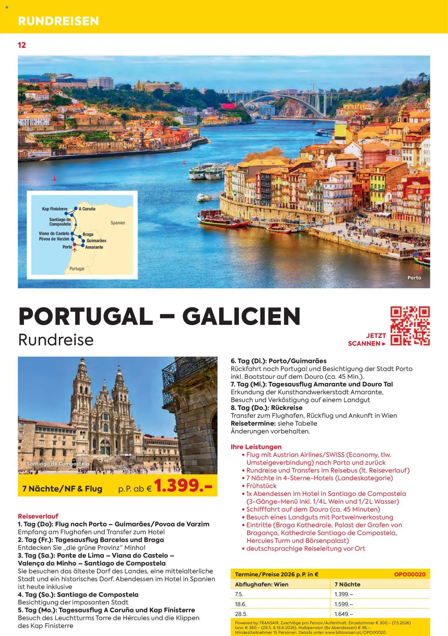 Billa Kreuzfahrten Rundreisen Erlebnisreisen 11/12-25 gültig ab 24.11.2025 | Seite: 12 | Produkte: Wasser, Wein